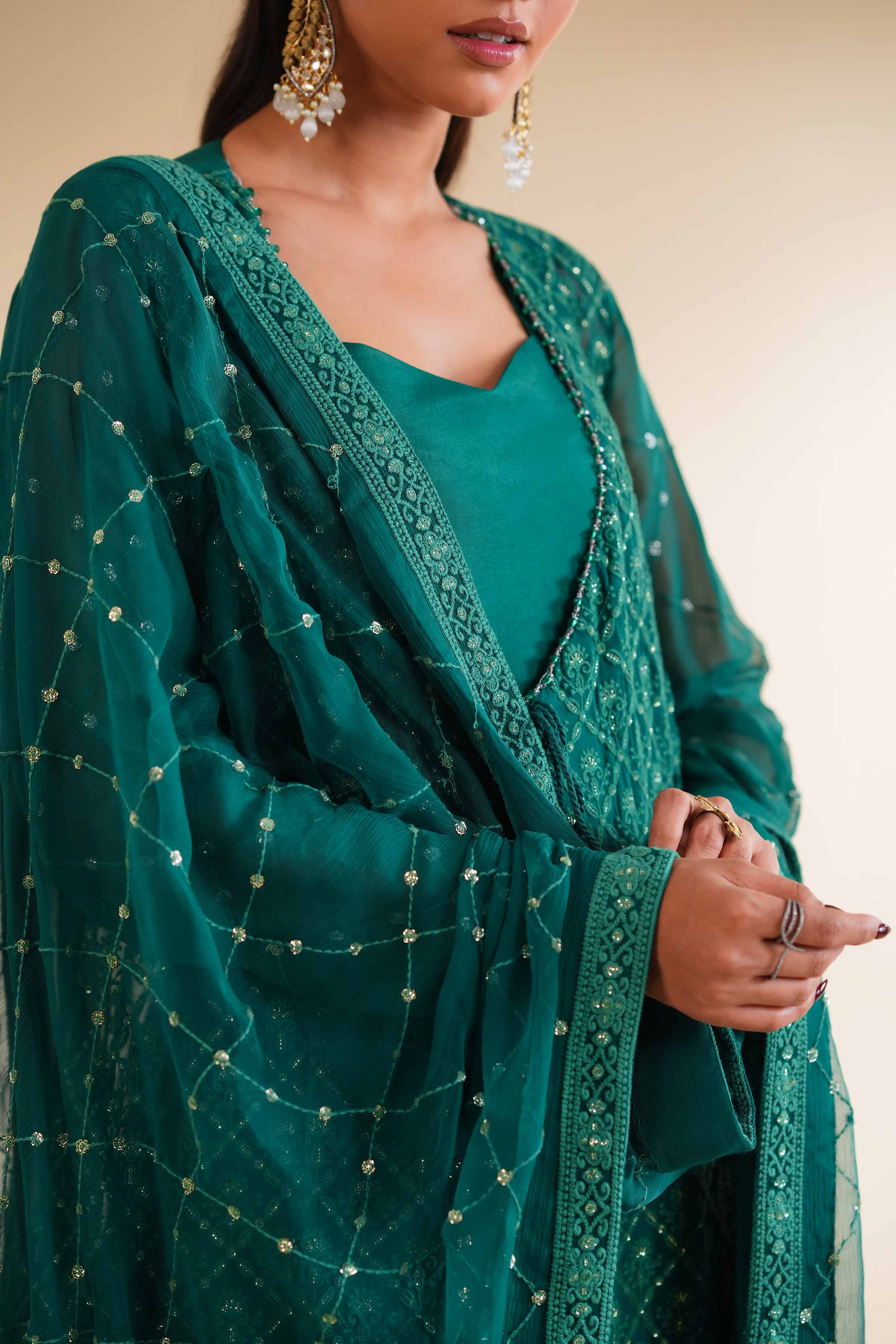 3 Piece - Dyed Embroidered Suit - 42501506 - Image 4
