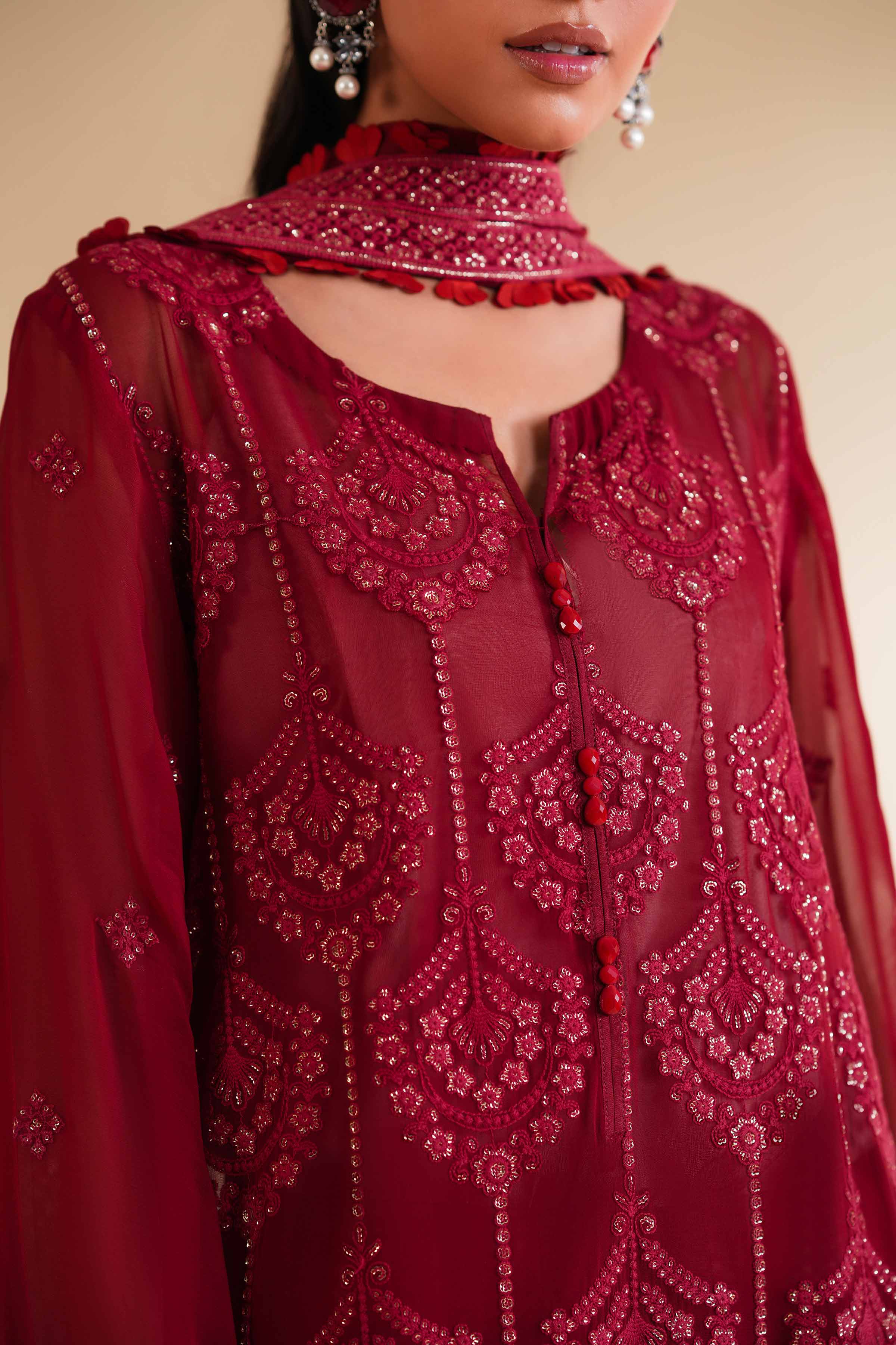 3 Piece - Dyed Embroidered Suit - 42501509 - Image 6