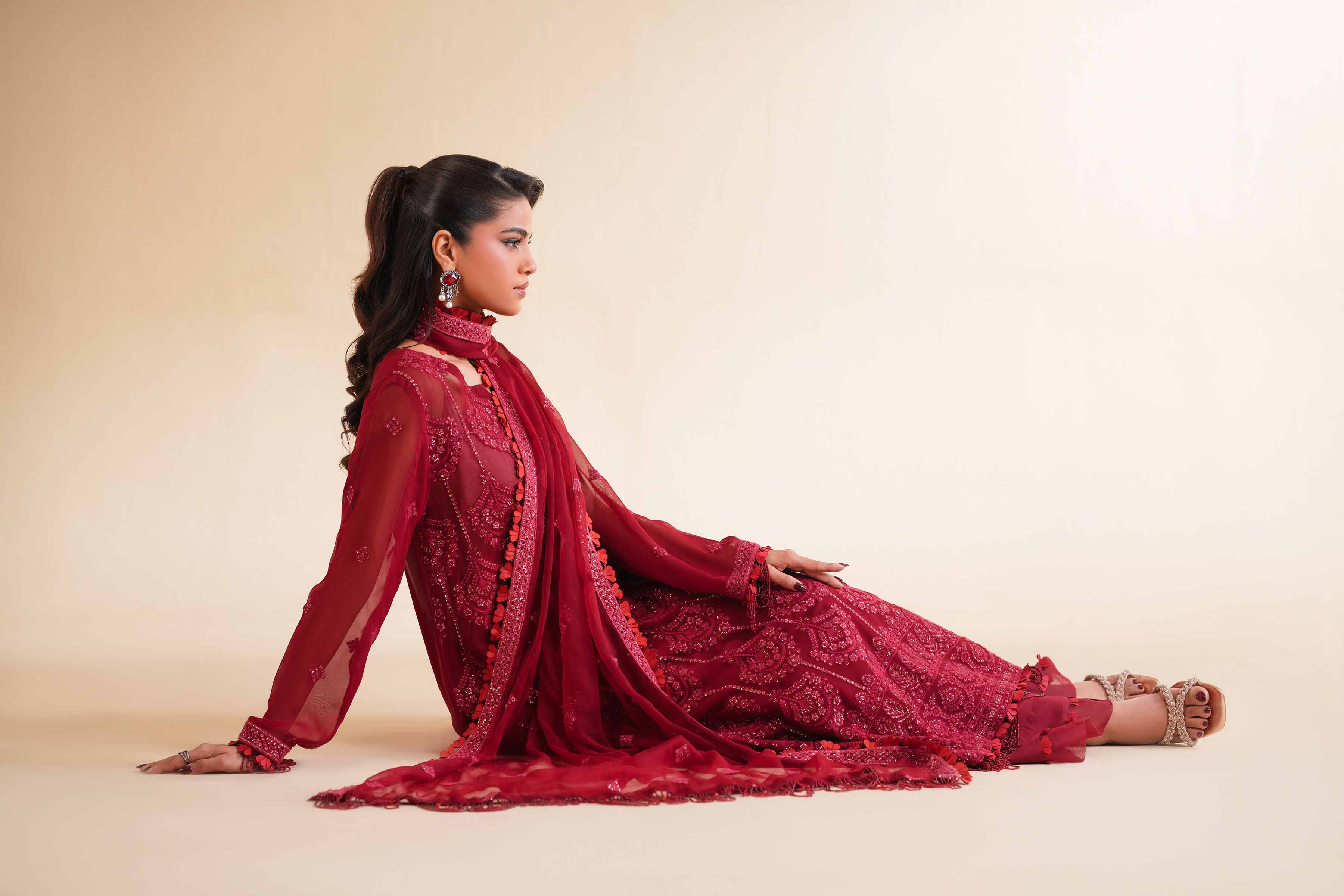 3 Piece - Dyed Embroidered Suit - 42501509 - Image 8