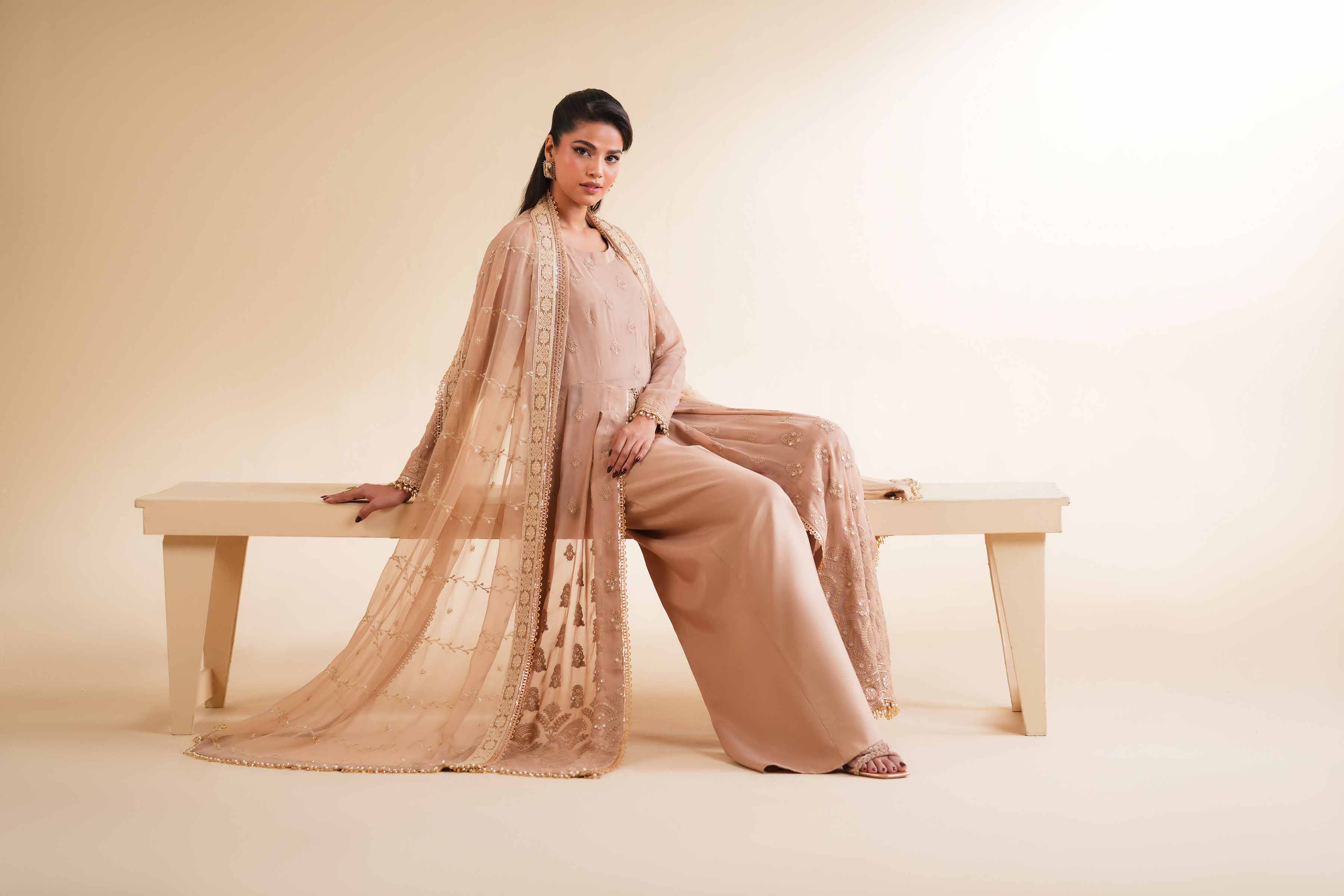 3 PIece - Dyed Embroidered Suit - 42501513 - Image 6