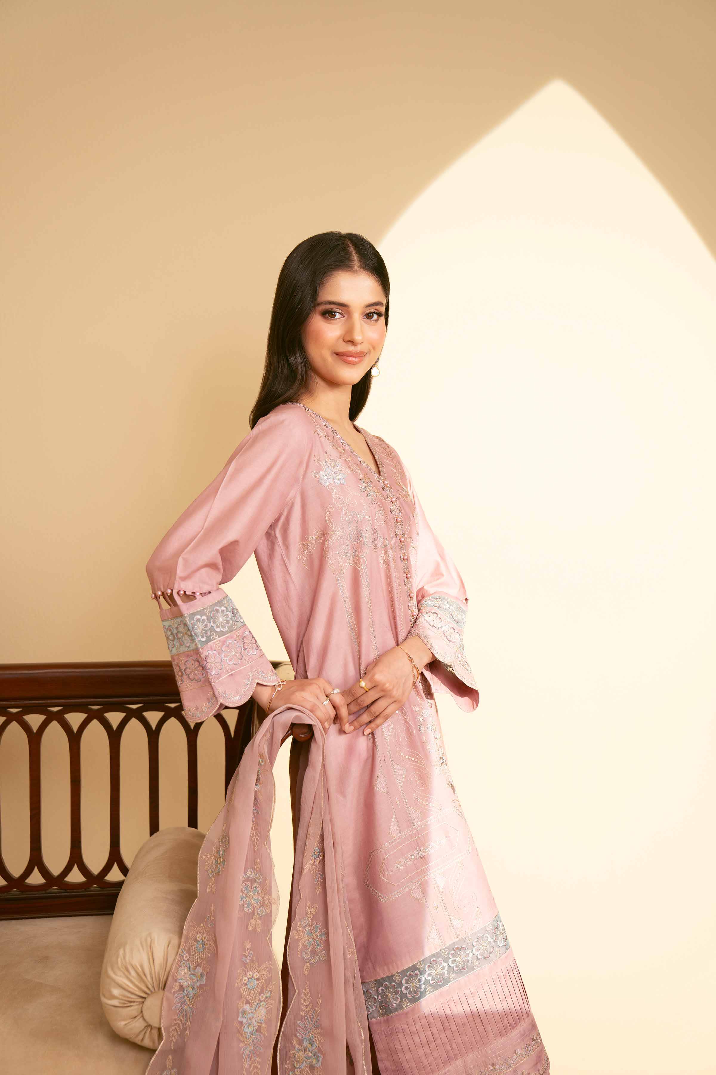 3 Piece - Embroidered Suit - 42519199 - Image 4
