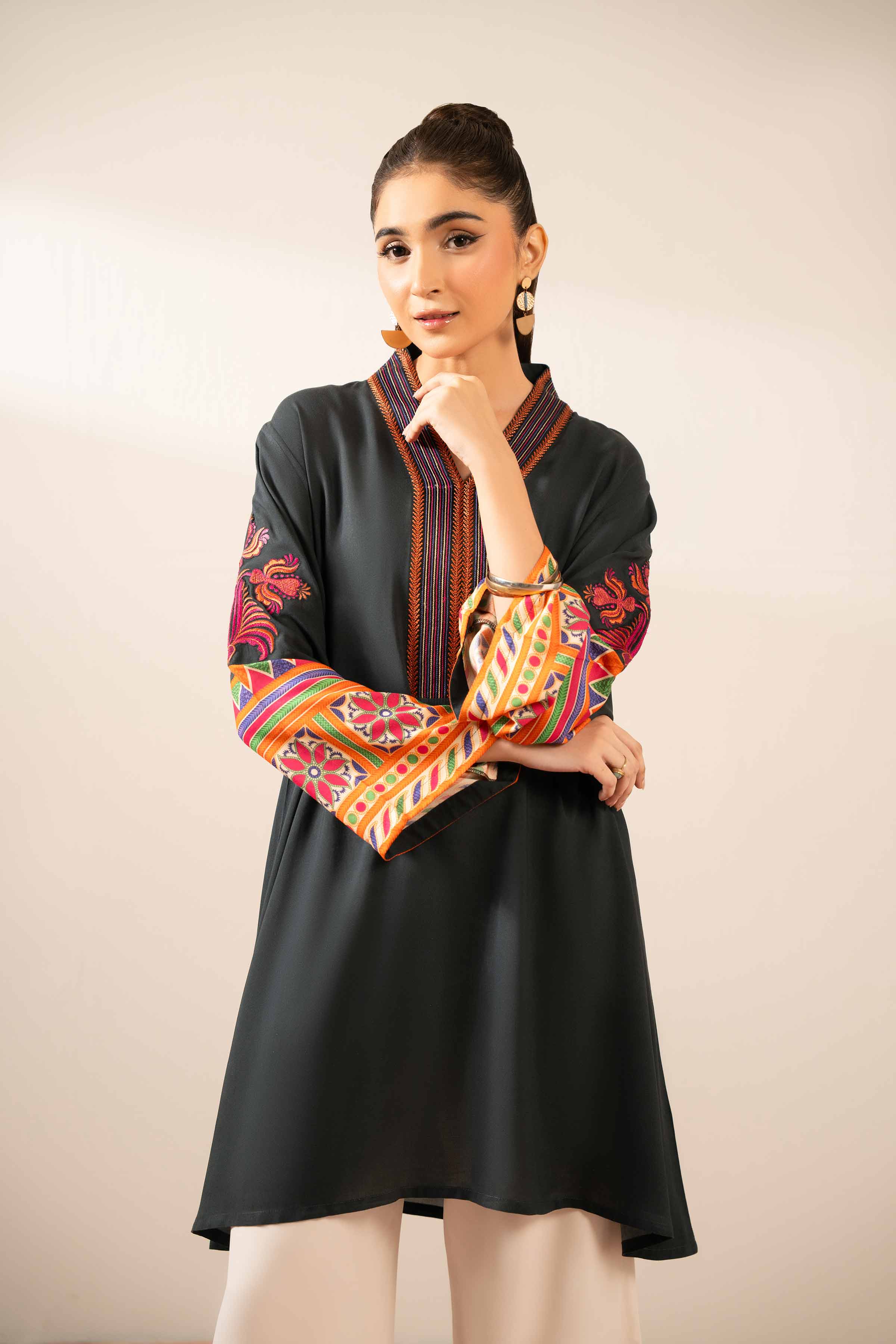 Printed Embroidered Tunic - AS25-107 - Image 14