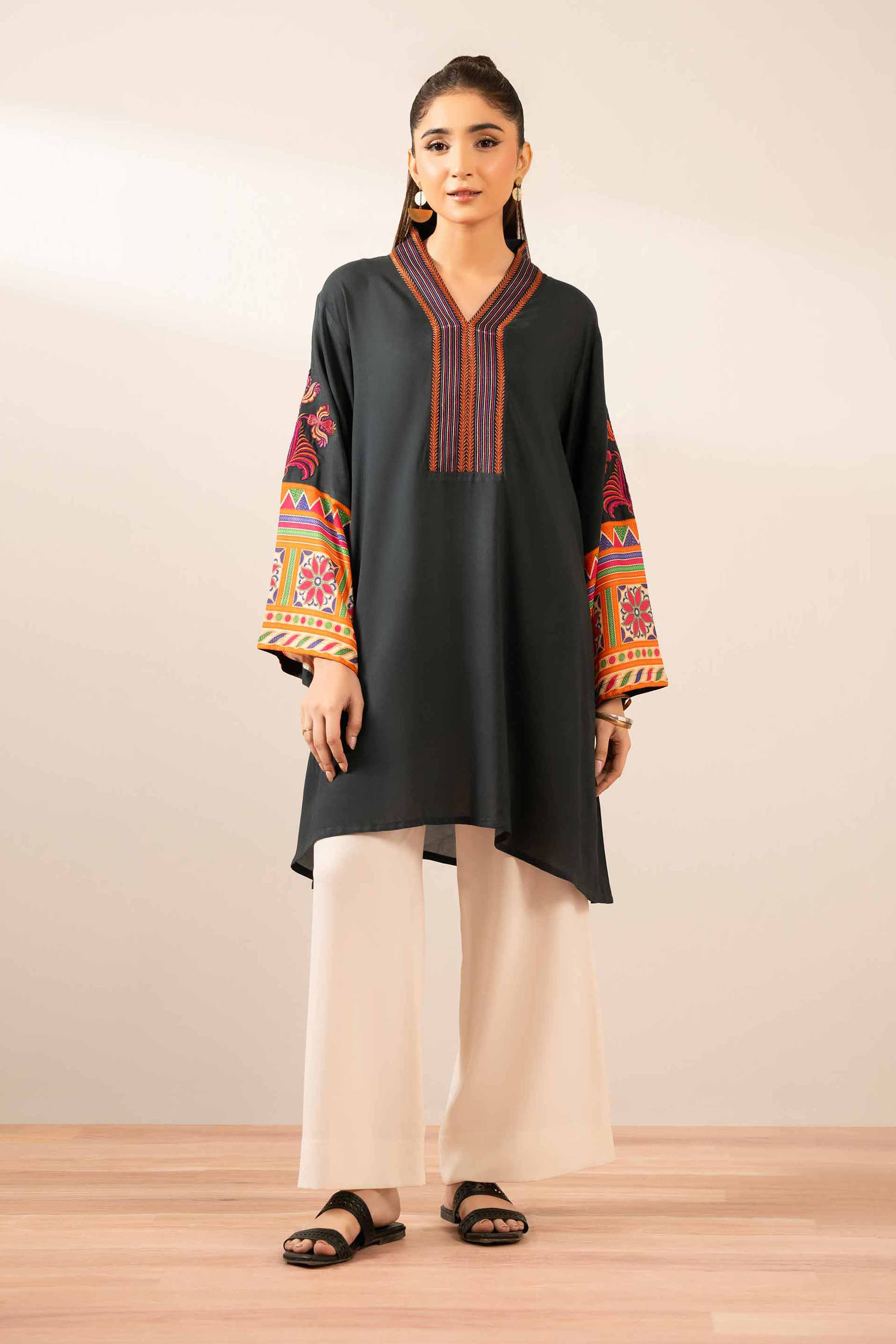 Printed Embroidered Tunic - AS25-107 - Image 8