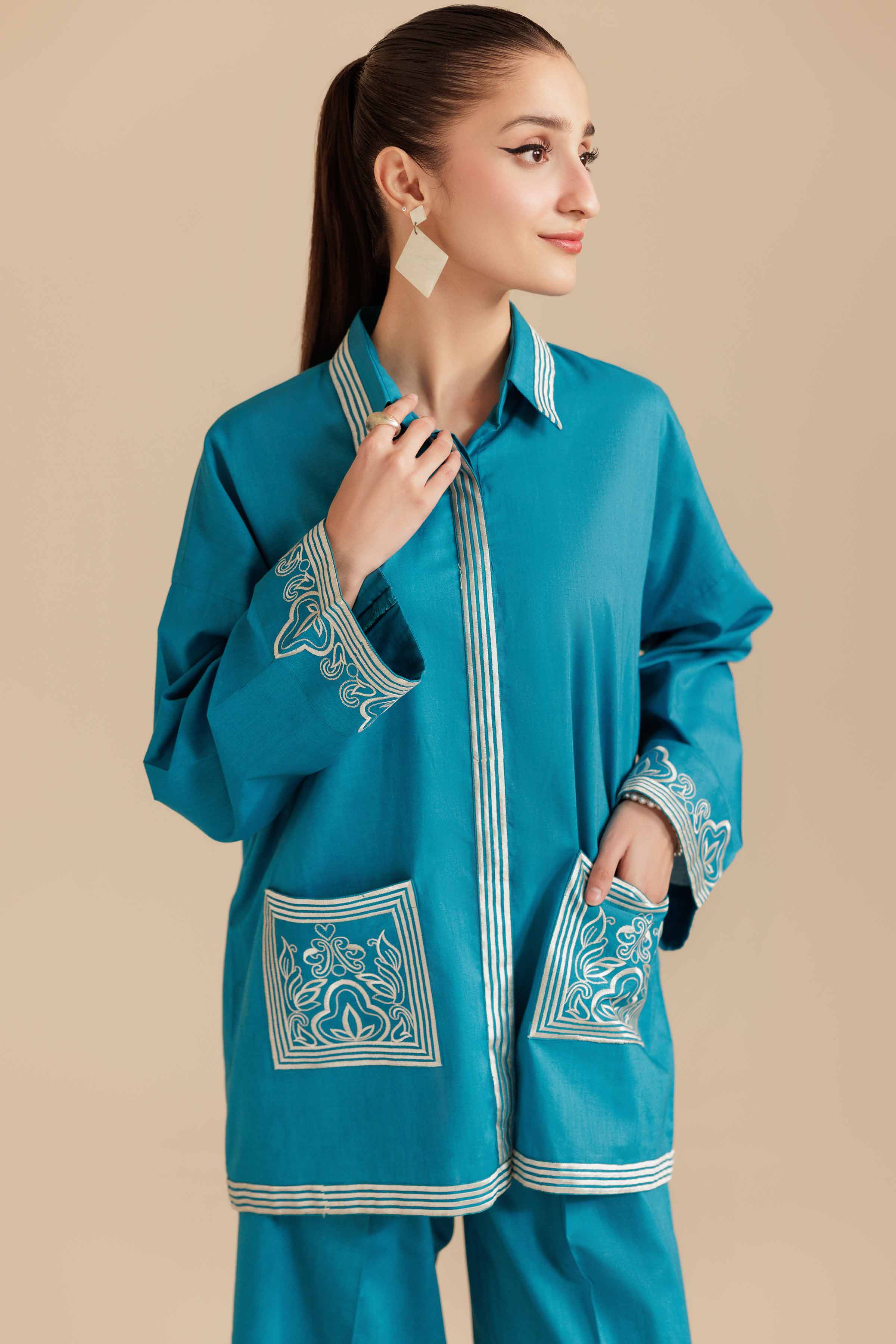 2 Piece - Embroidered Suit - AS25-116 - Image 5
