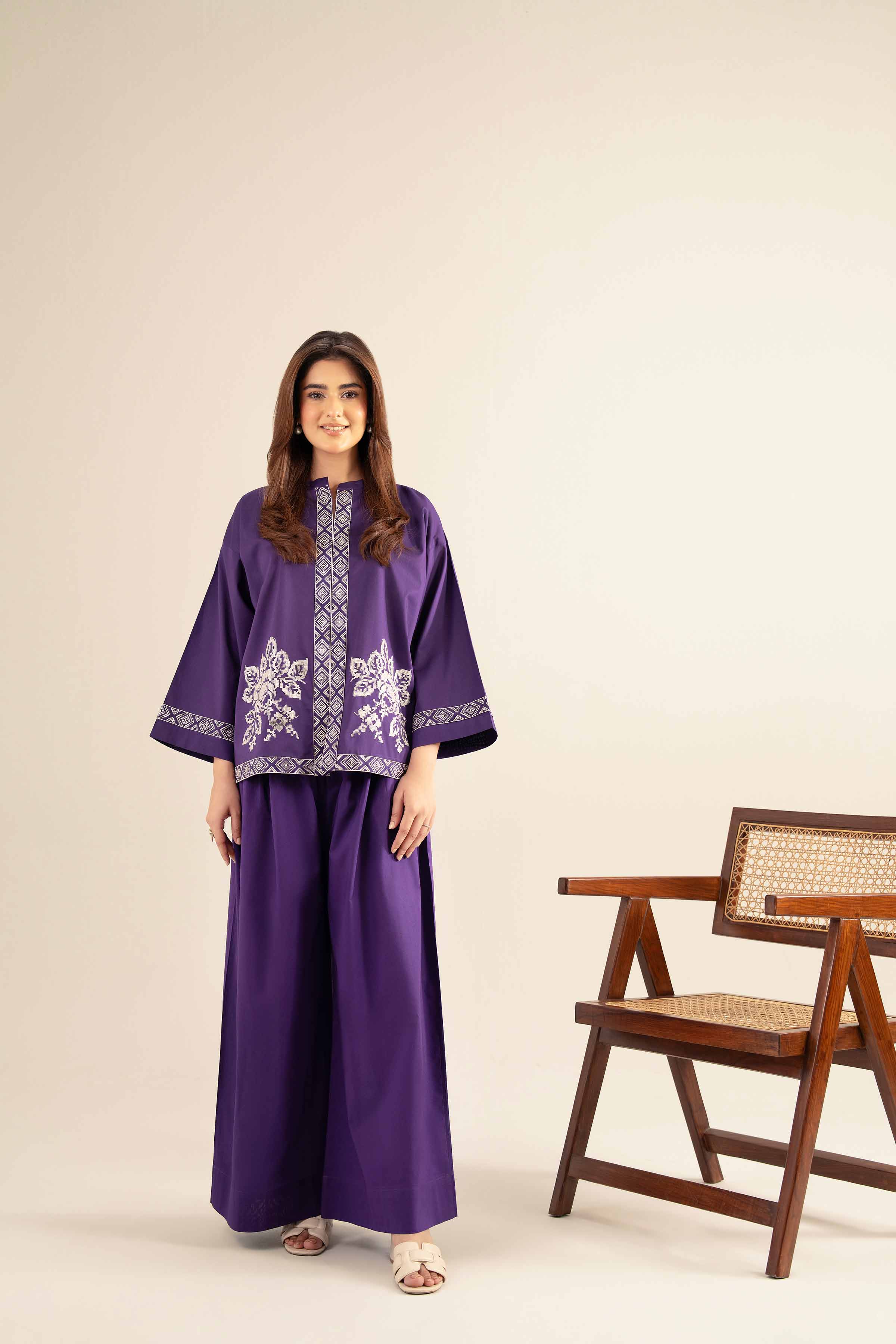 2 Piece - Embroidered Suit - AS25-75 - Image 4