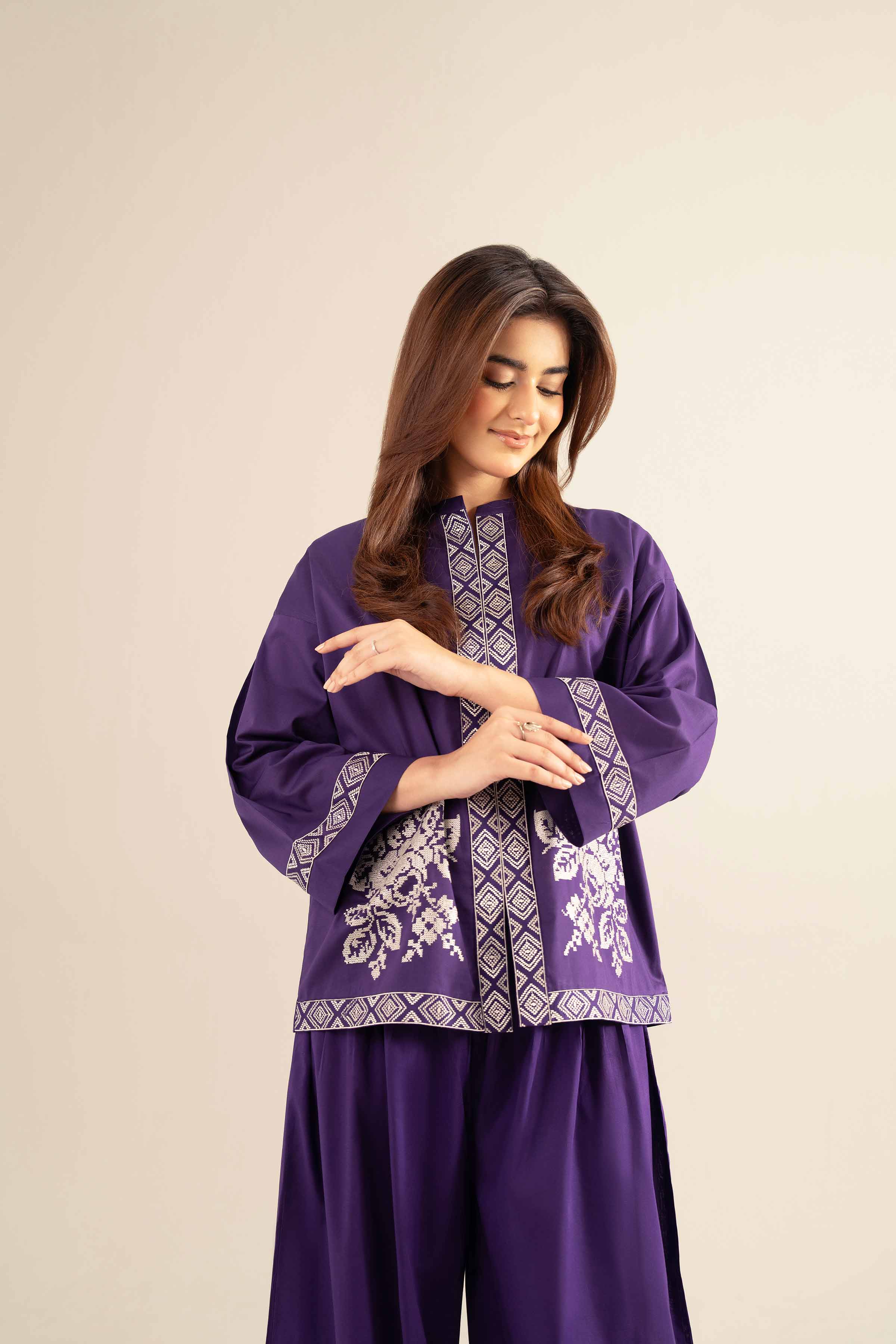 2 Piece - Embroidered Suit - AS25-75 - Image 5
