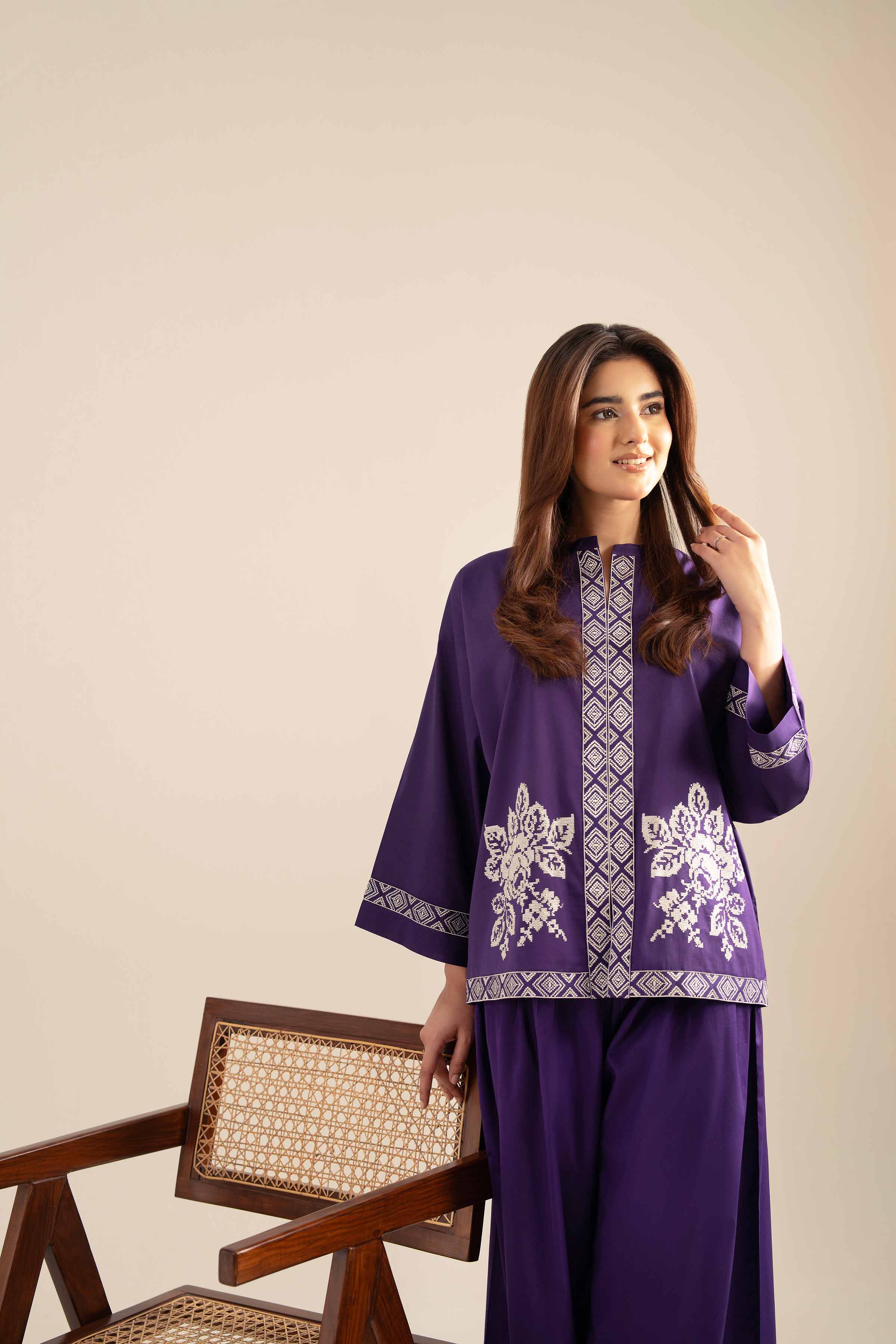 2 Piece - Embroidered Suit - AS25-75 - Image 6
