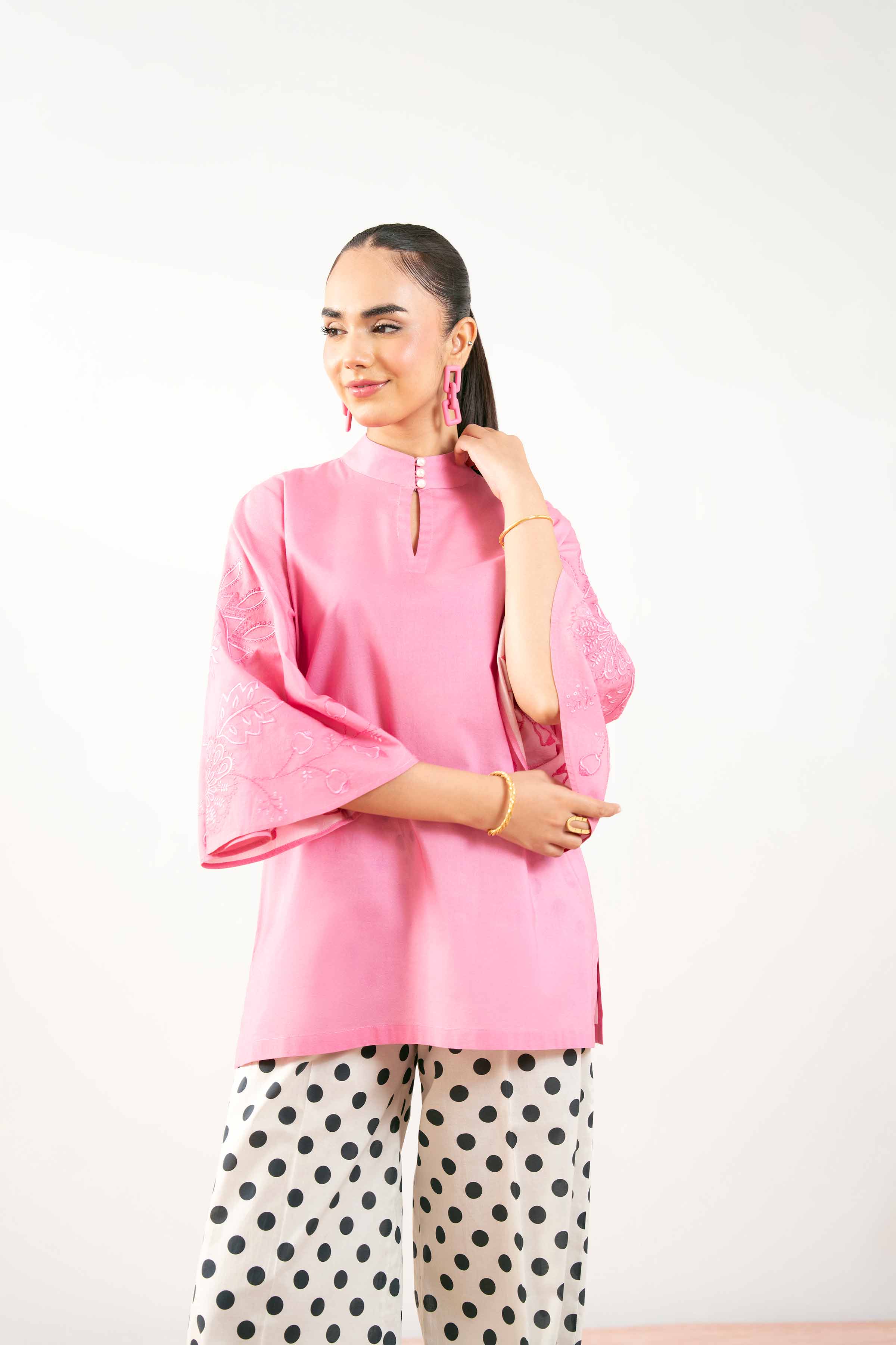 2 Piece - Printed Embroidered Suit - AS25-82 - Image 4