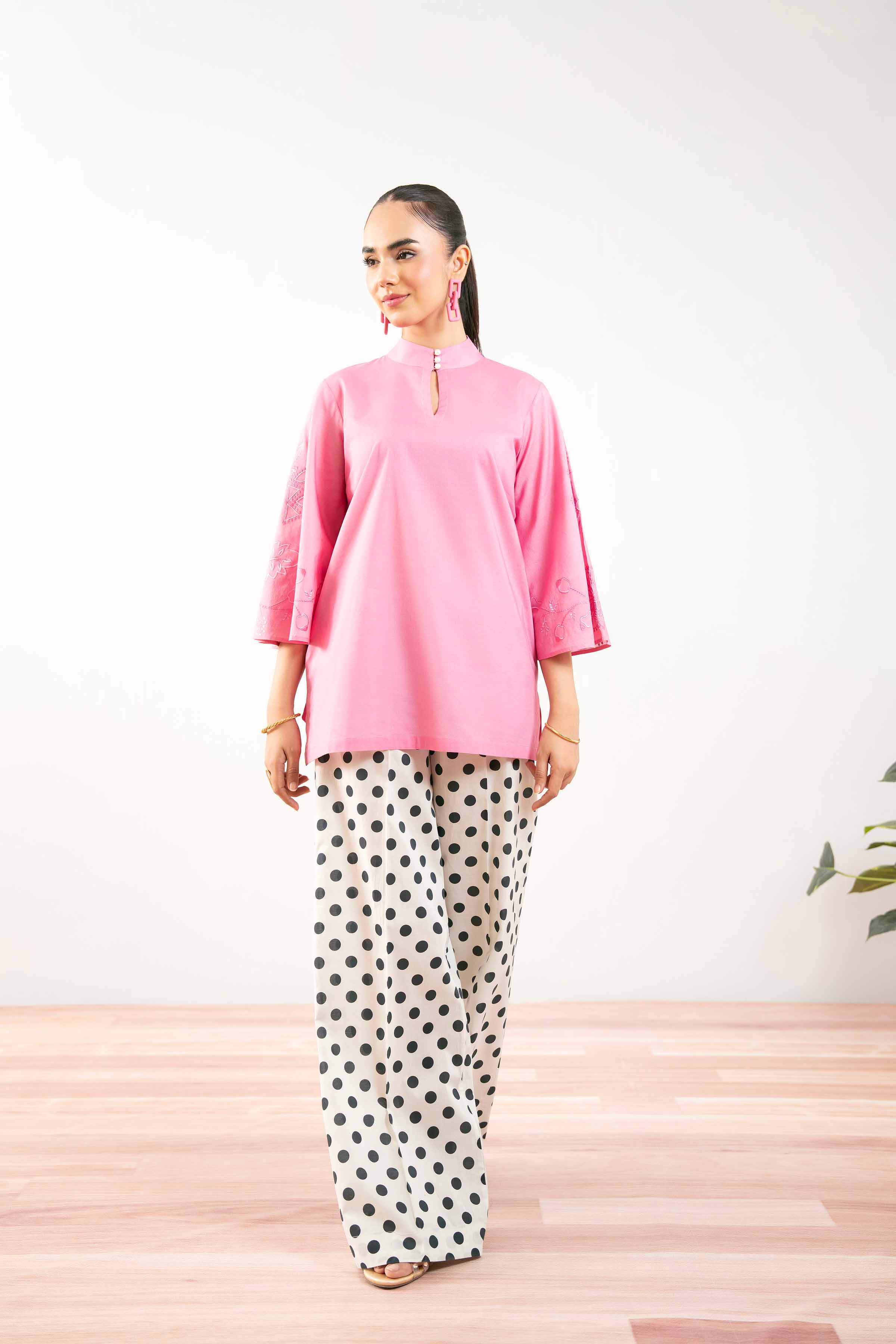 2 Piece - Printed Embroidered Suit - AS25-82 - Image 6