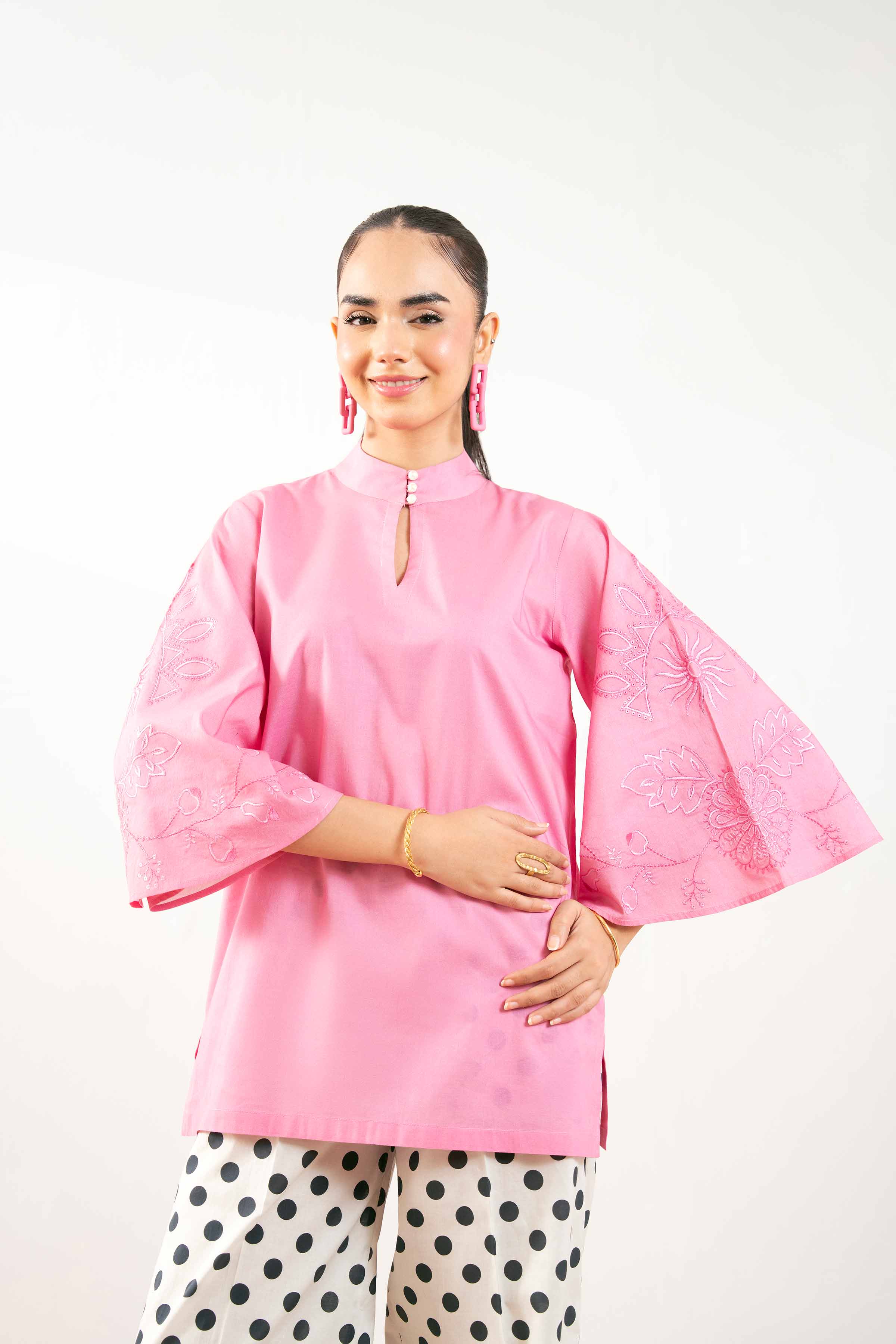 2 Piece - Printed Embroidered Suit - AS25-82 - Image 7