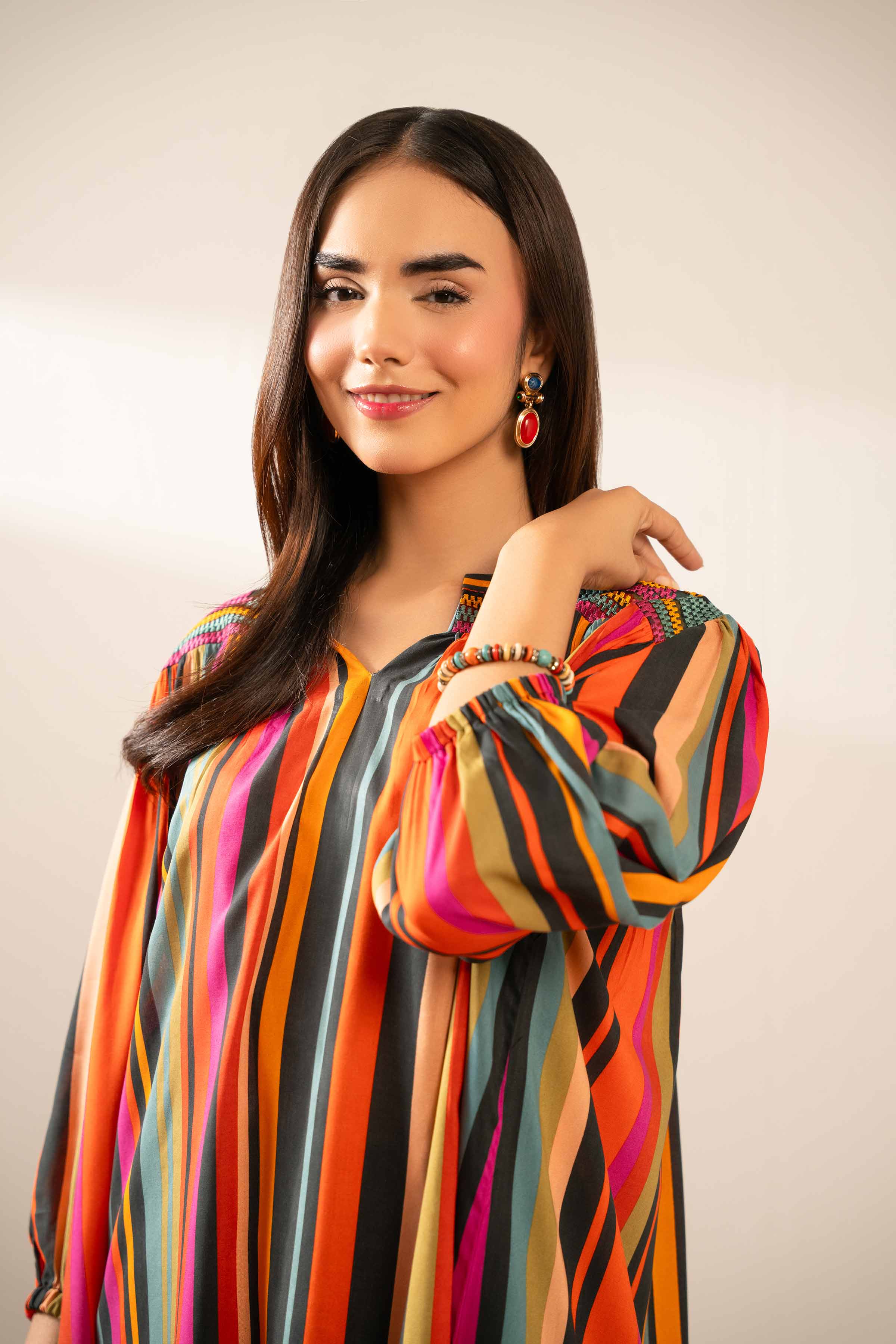 Printed Embroidered Tunic - AS25-93 - Image 2