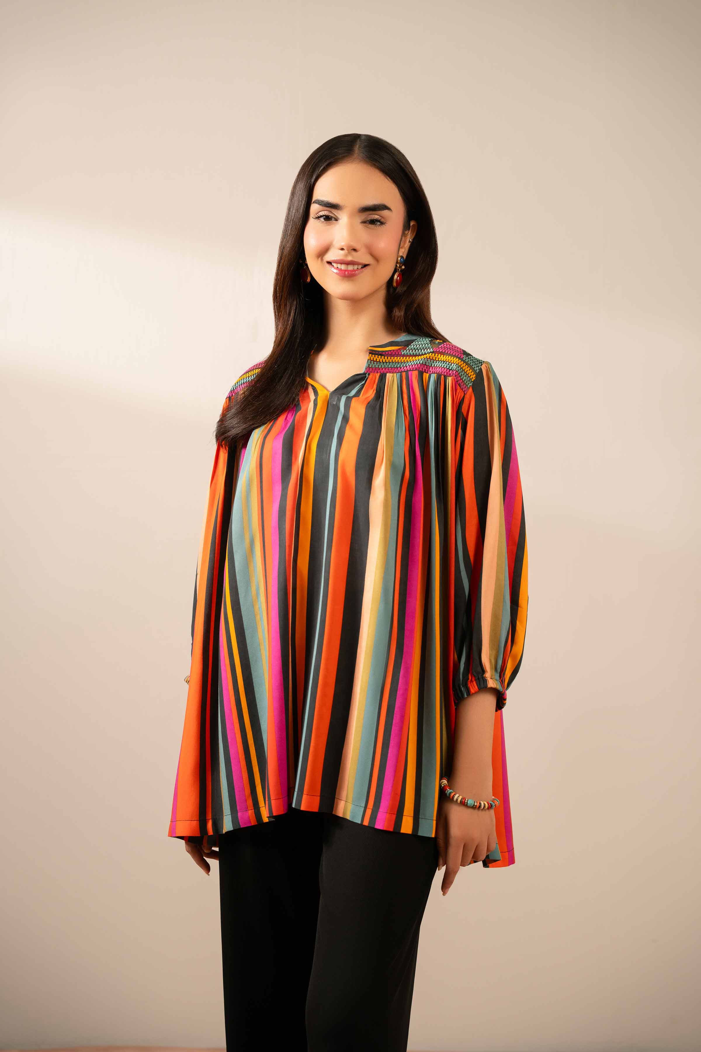 Printed Embroidered Tunic - AS25-93 - Image 5