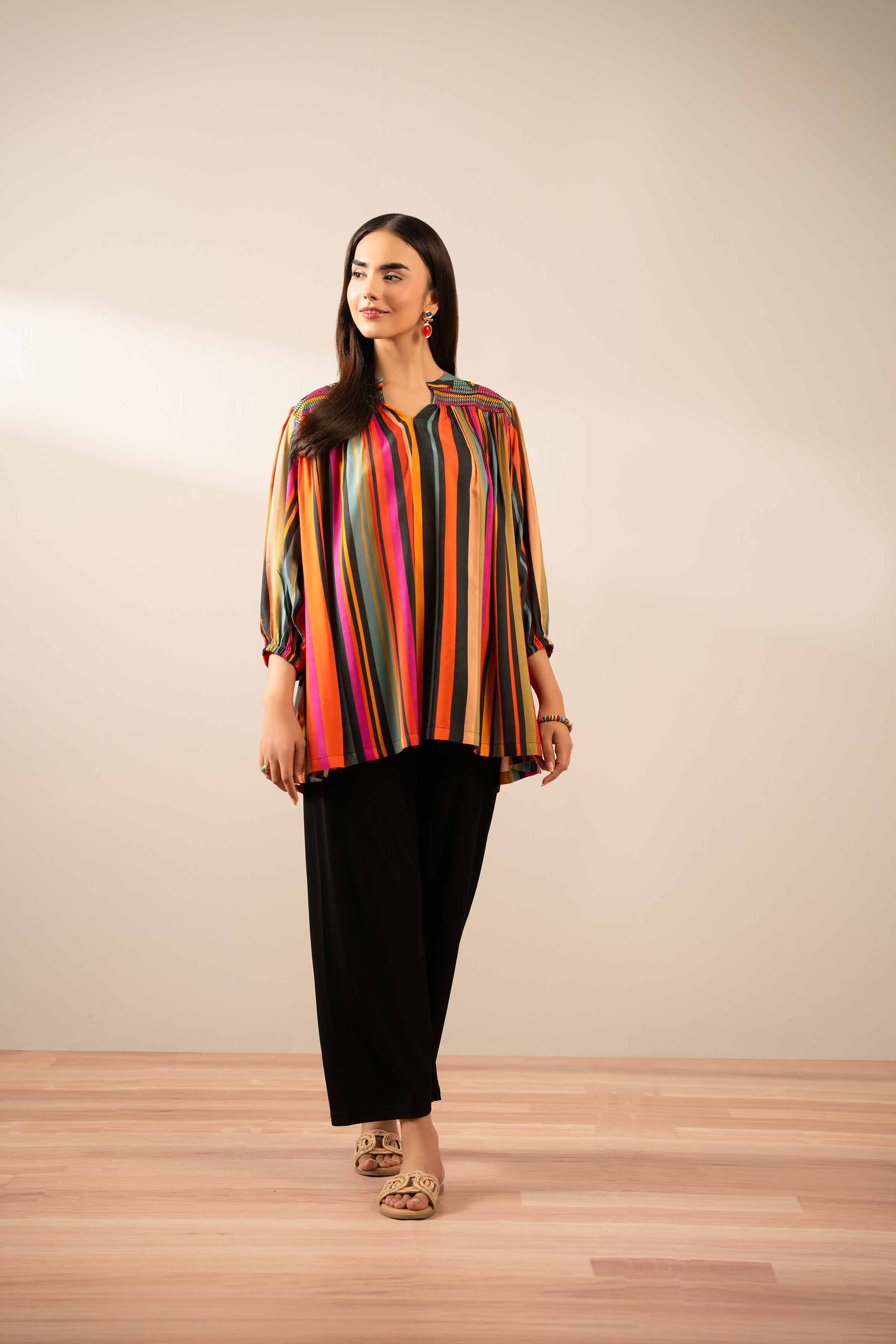 Printed Embroidered Tunic - AS25-93 - Image 7