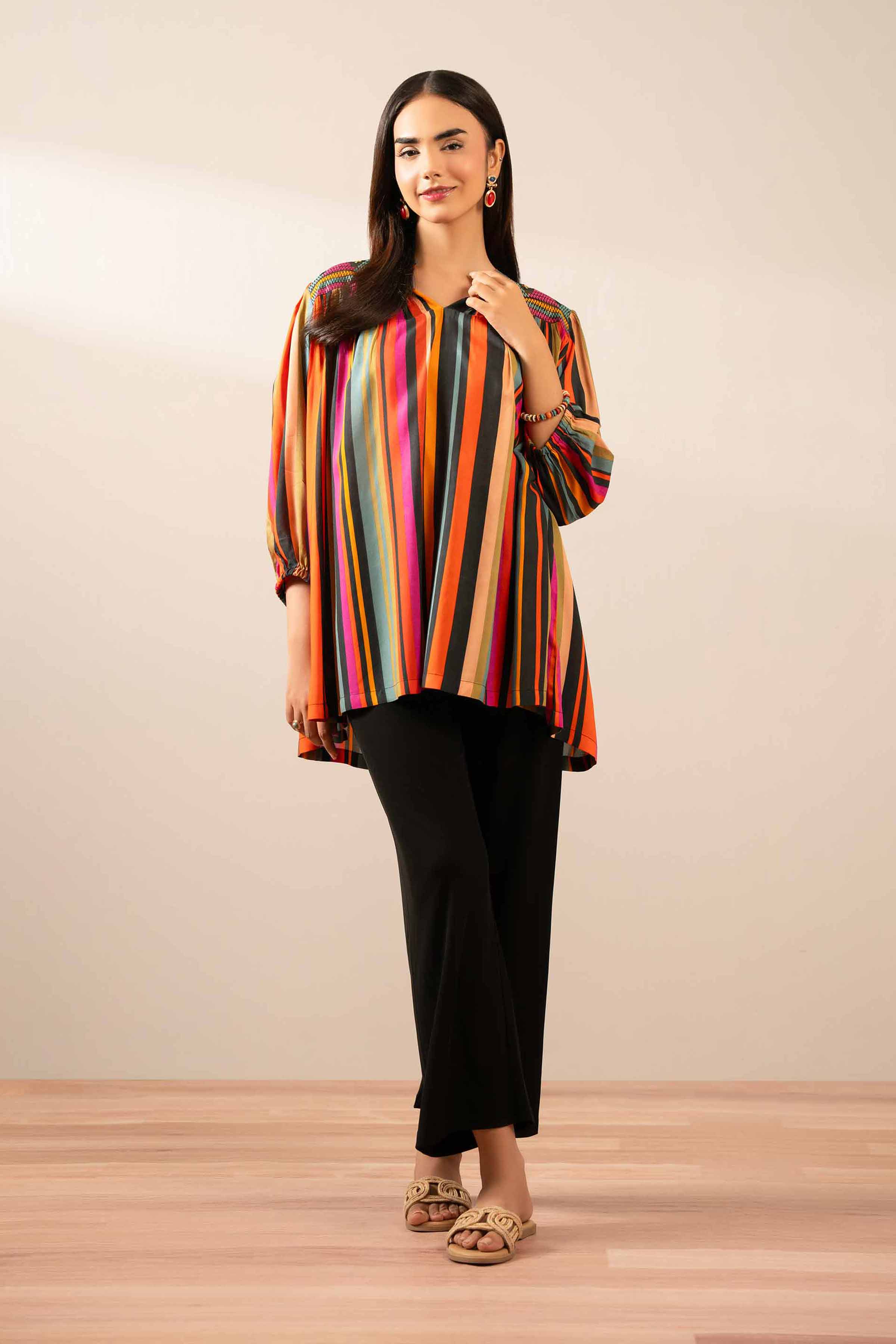 Printed Embroidered Tunic - AS25-93 - Image 9