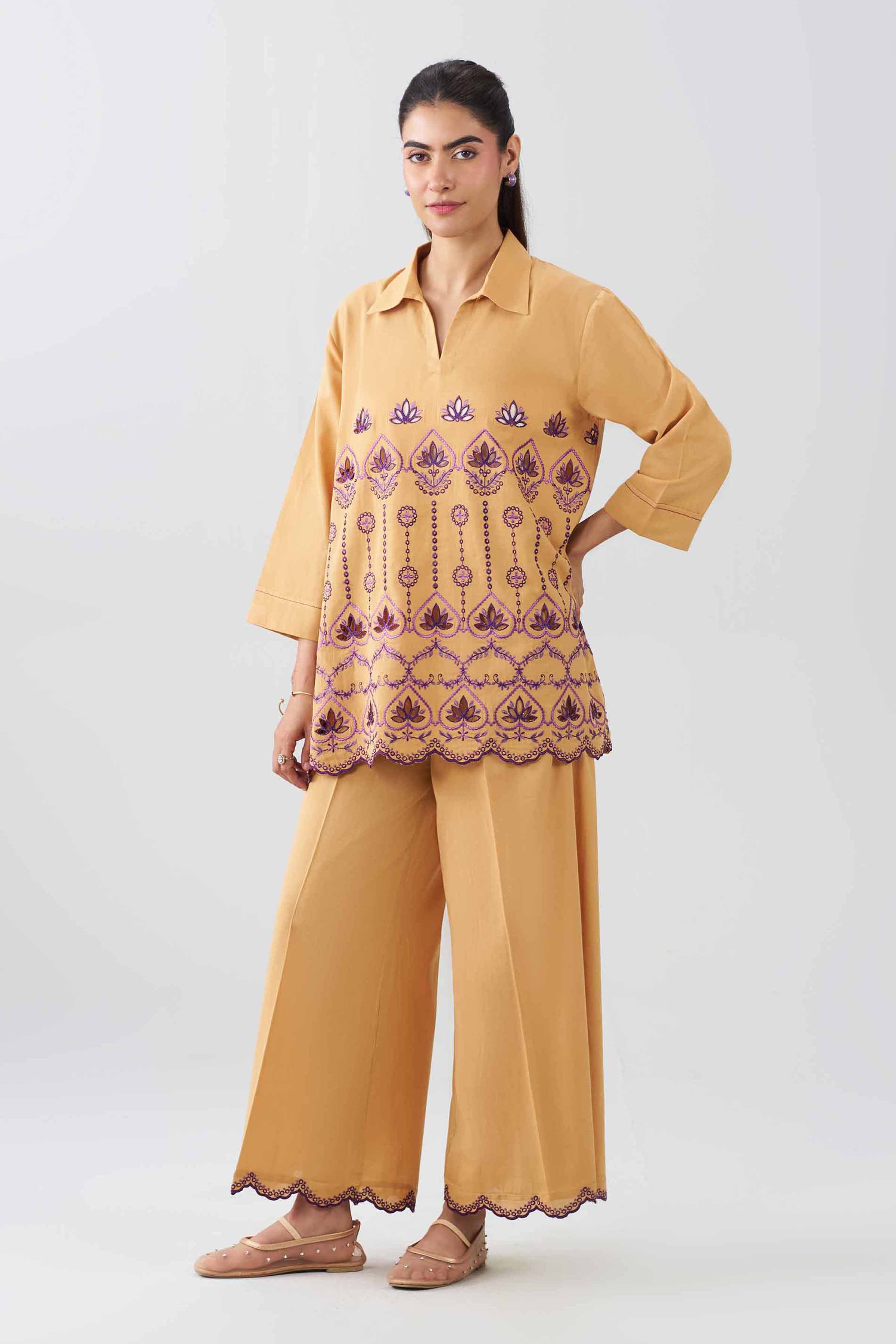 2 Piece - Embroidered Suit - AS26-28 - Image 4