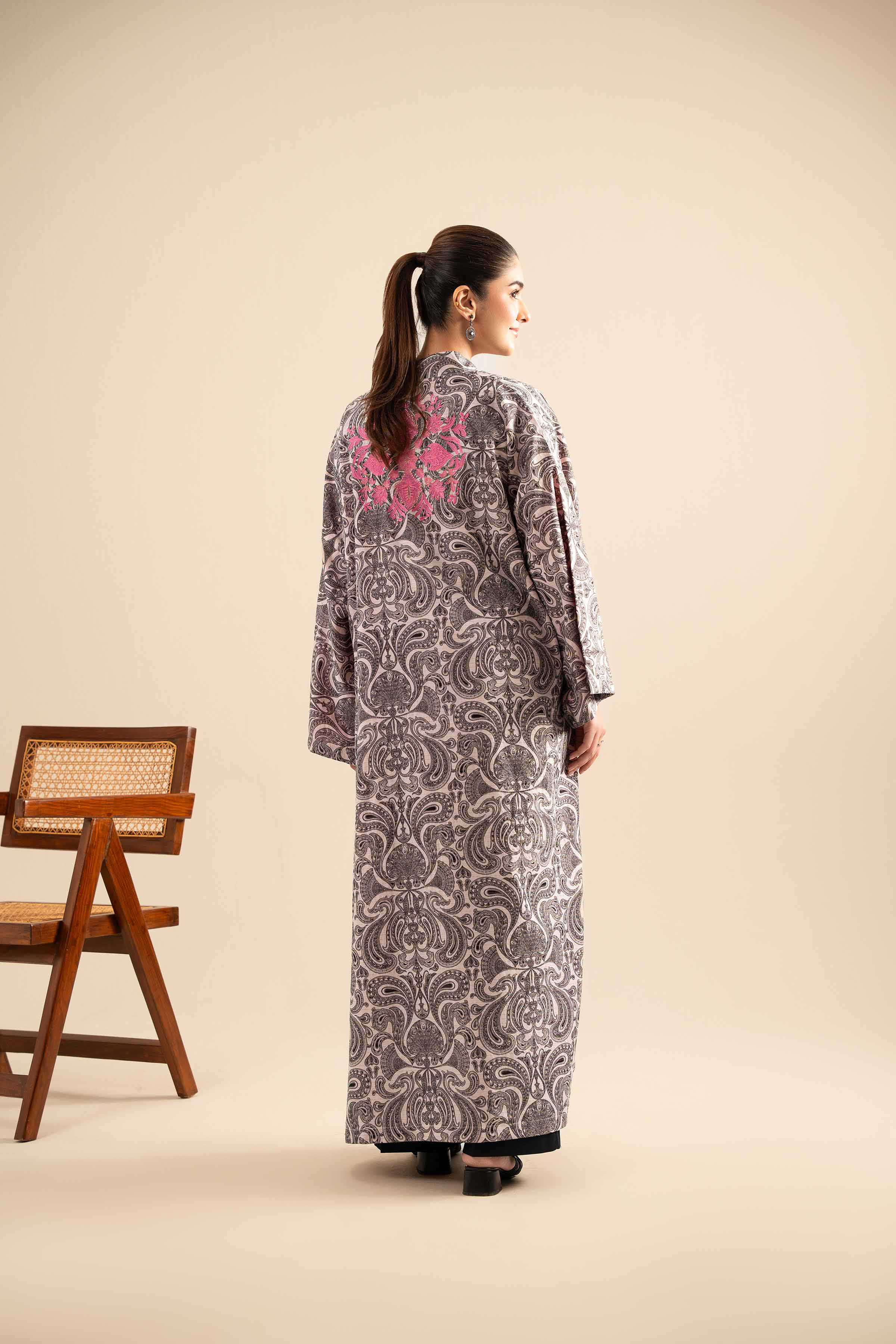 Printed Embroidered Gown - FE25-105 - Image 8