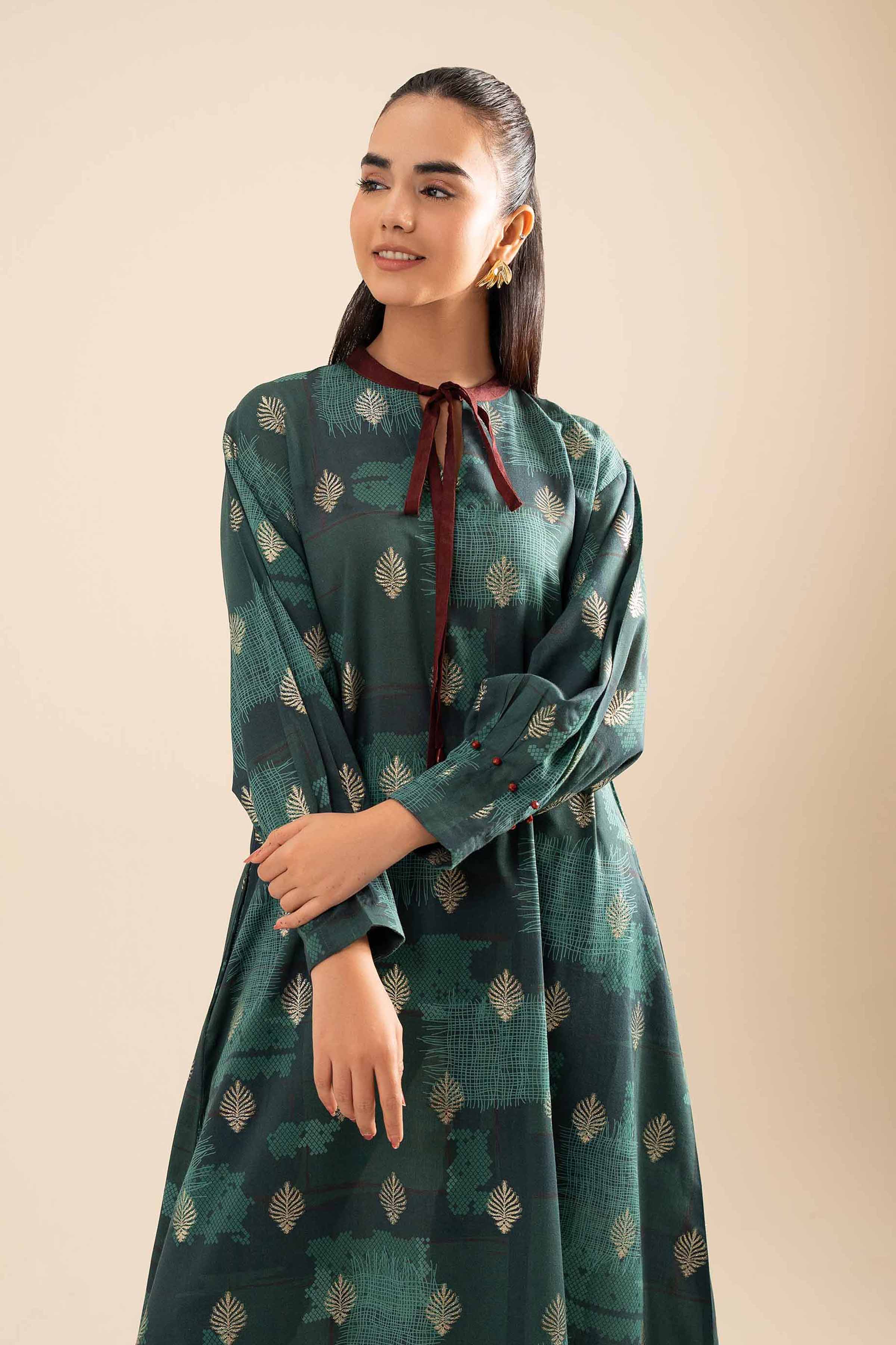 Printed Embroidered Dress - FE25-113 - Image 2