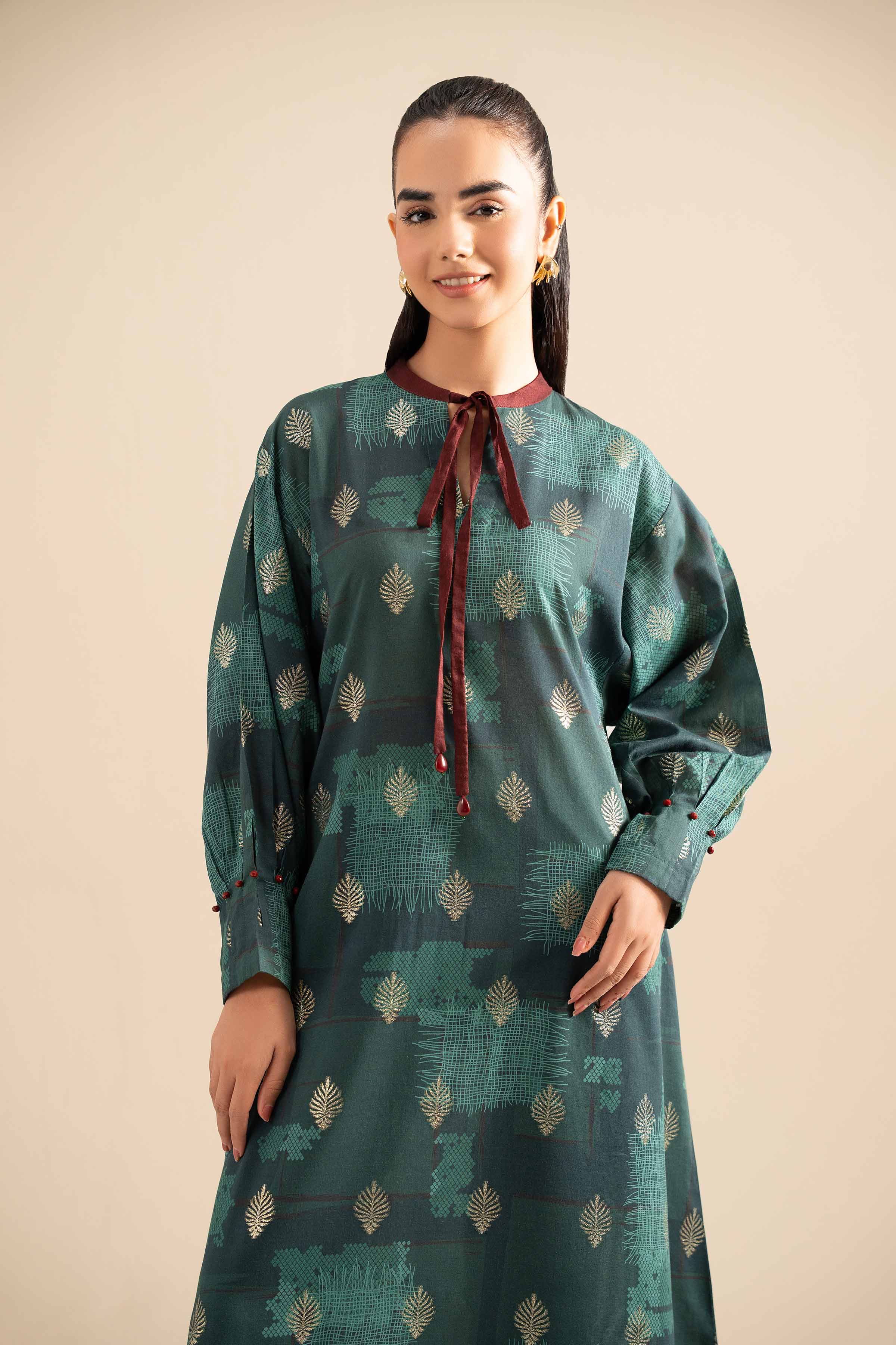 Printed Embroidered Dress - FE25-113 - Image 6