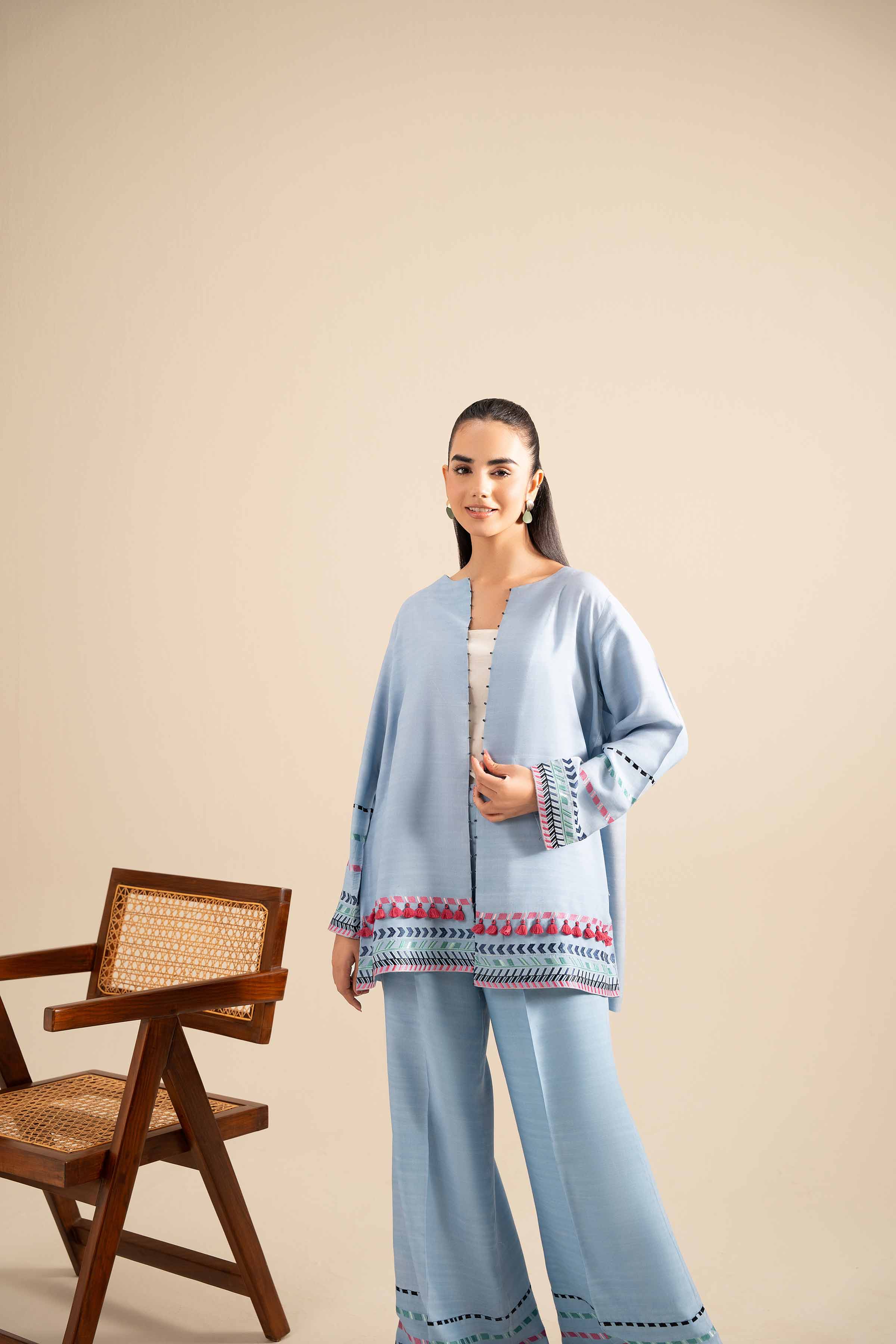 2 Piece - Embroidered Suit - FE25-85 - Image 5