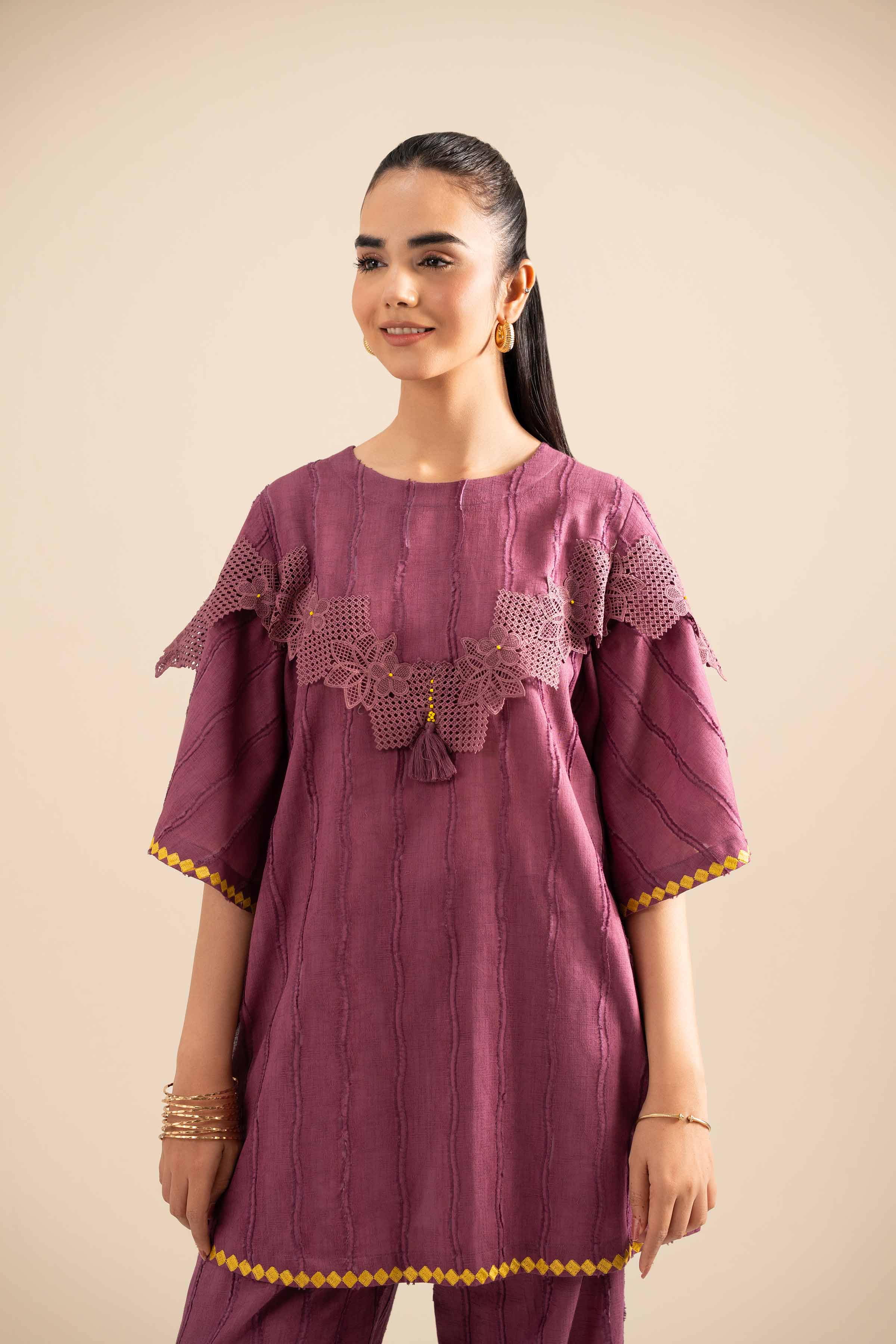 2 Piece - Embroidered Suit - FE25-98 - Image 4