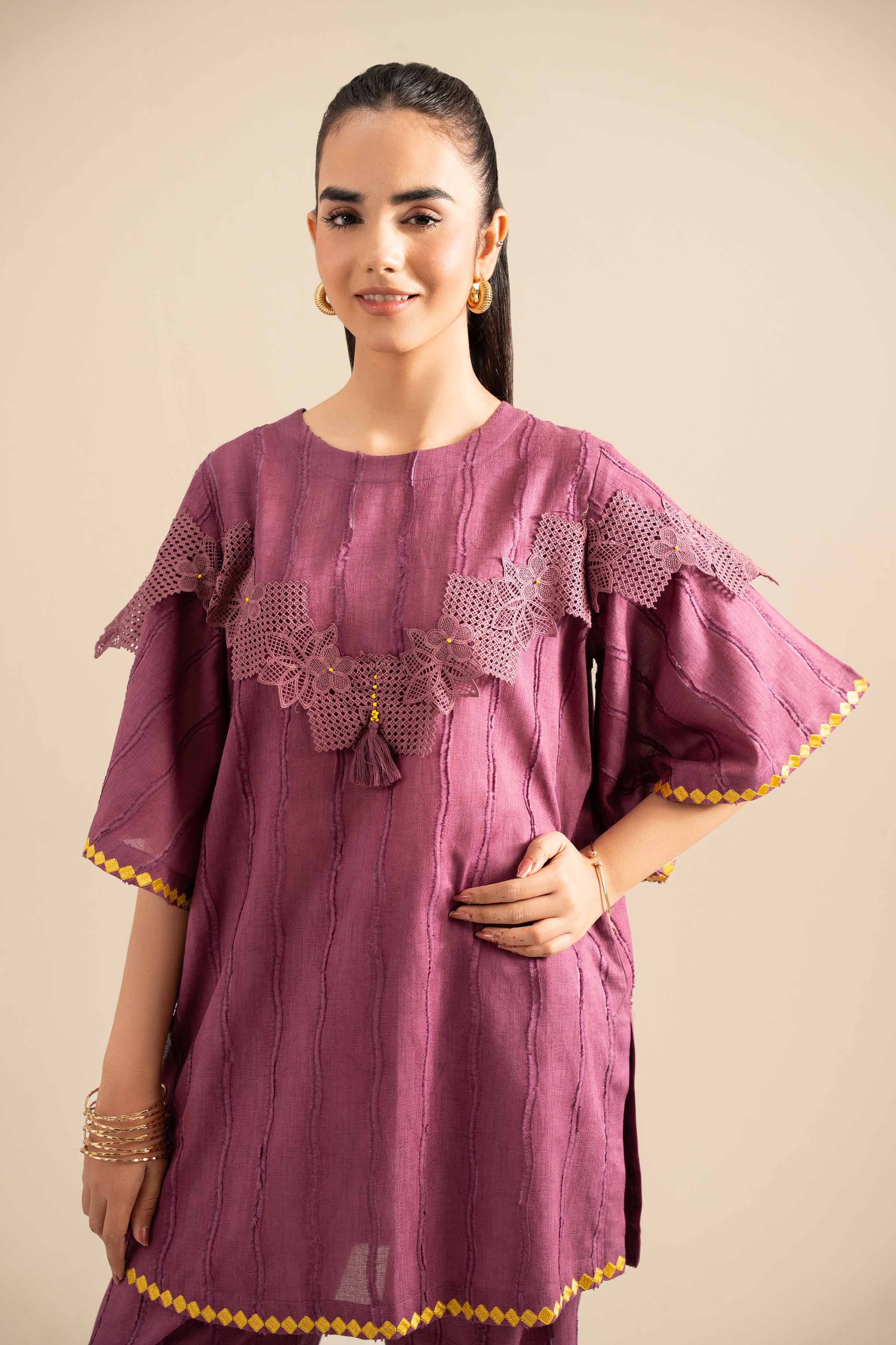 2 Piece - Embroidered Suit - FE25-98 - Image 5