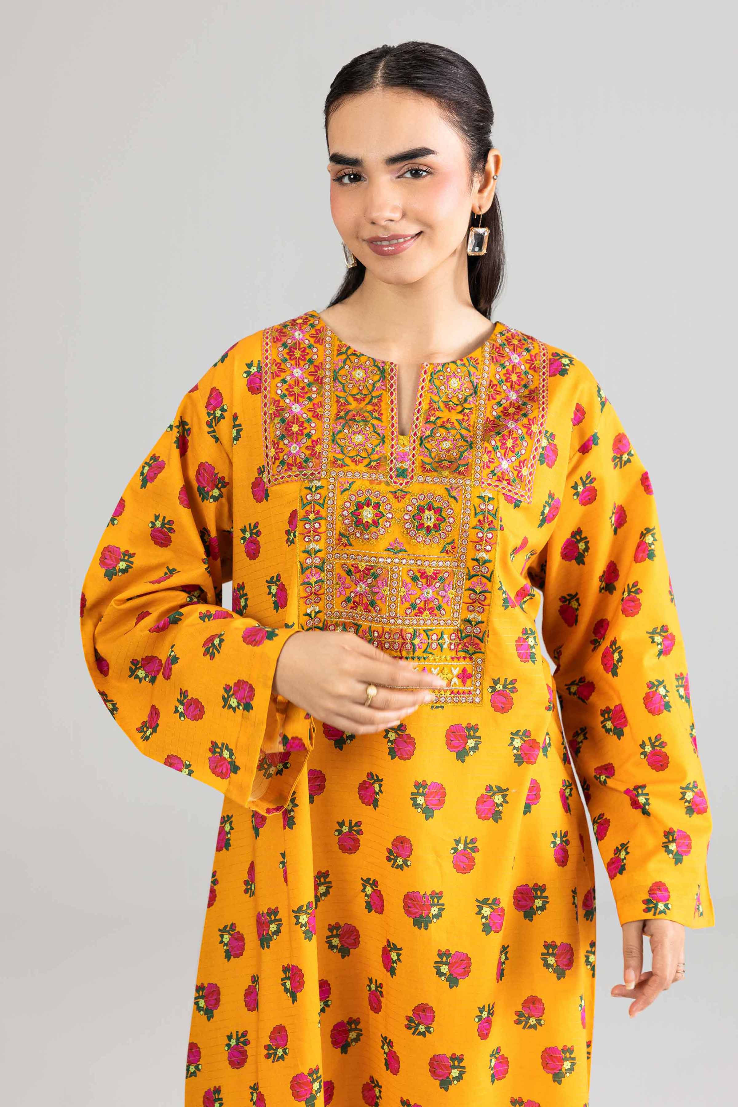 Printed Embroidered Dress - FE26-50 - Image 2