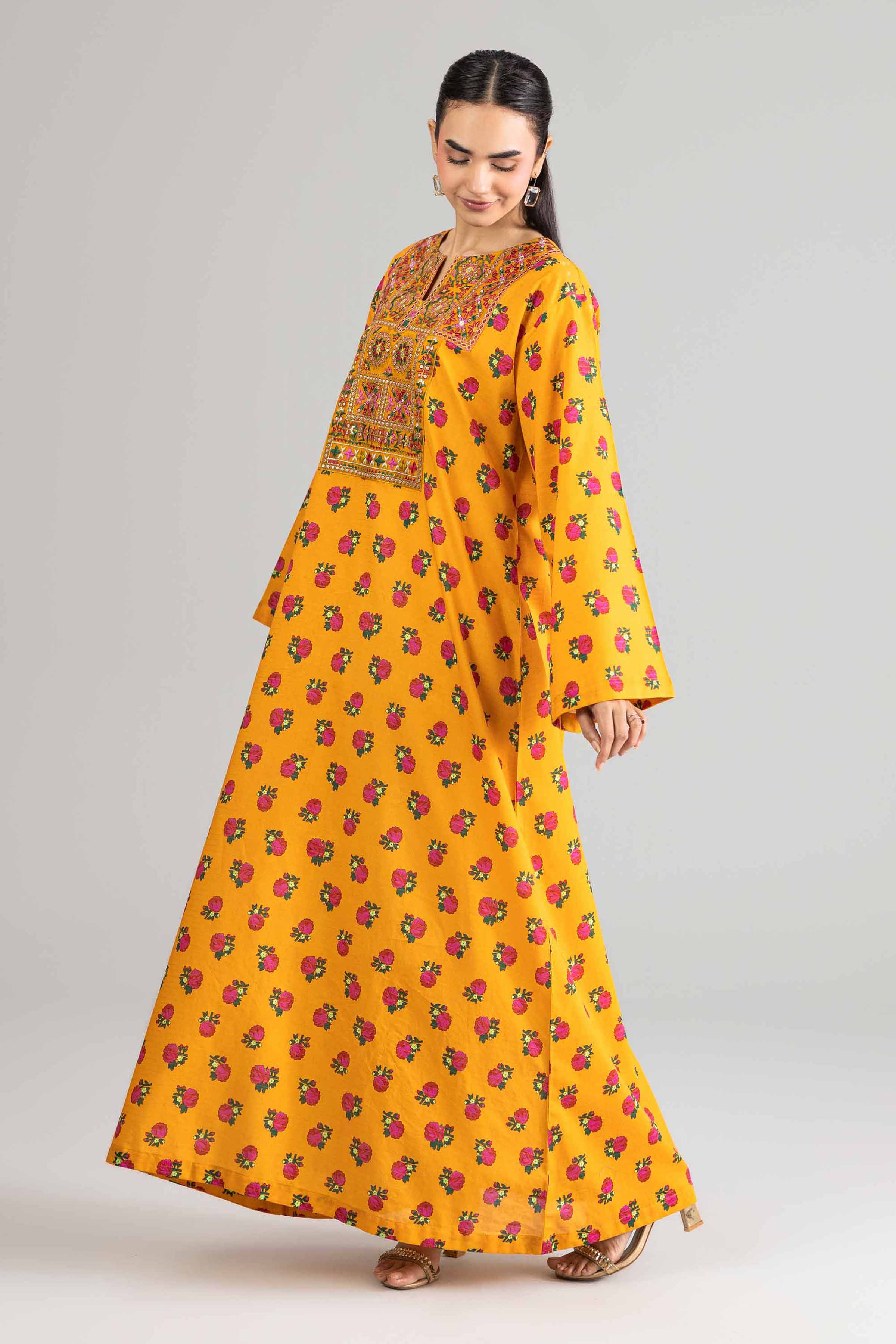 Printed Embroidered Dress - FE26-50 - Image 4