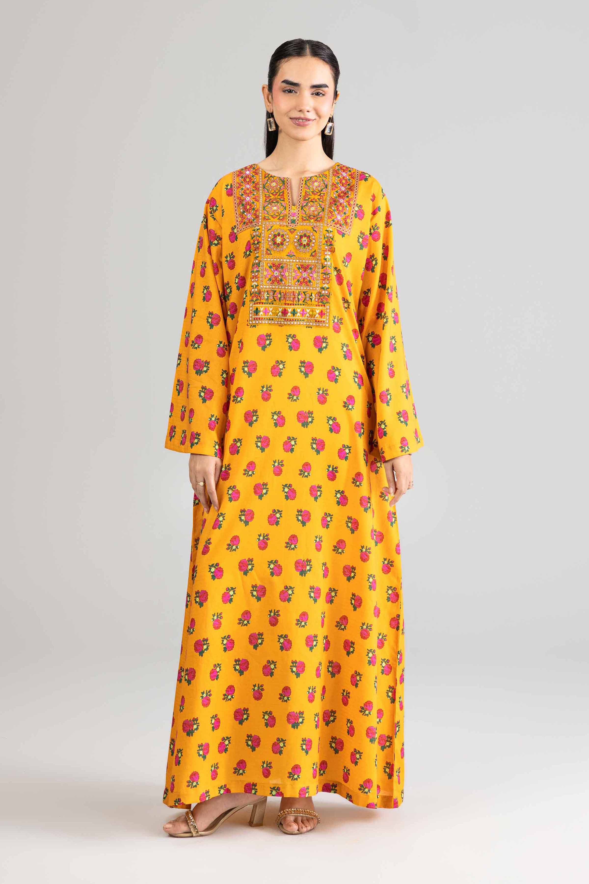Printed Embroidered Dress - FE26-50 - Image 5