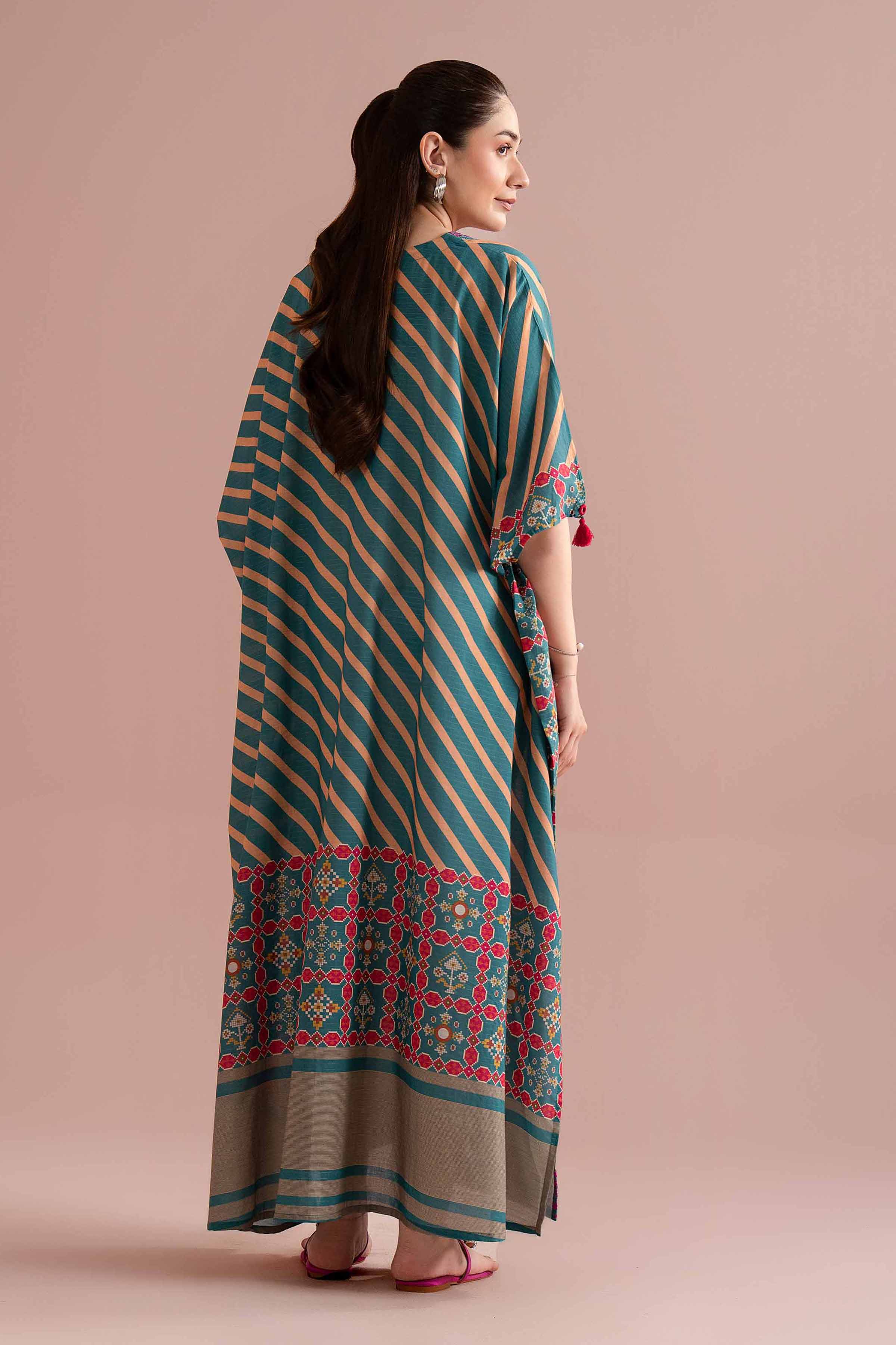 Printed Embroidered Kaftan - FE26-51 - Image 4
