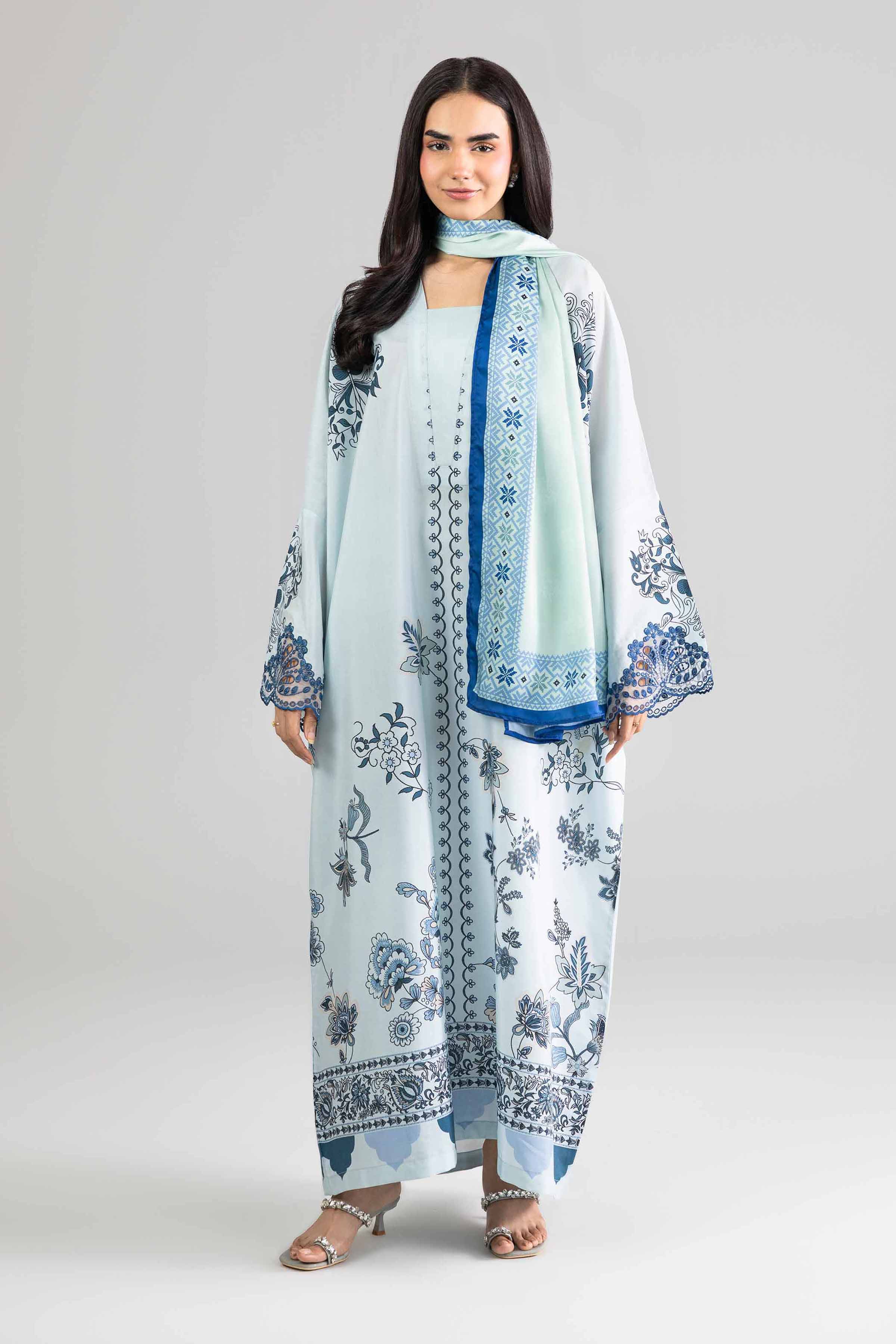 2 Piece - Printed Embroidered Shirt - FE26-68 - Image 3