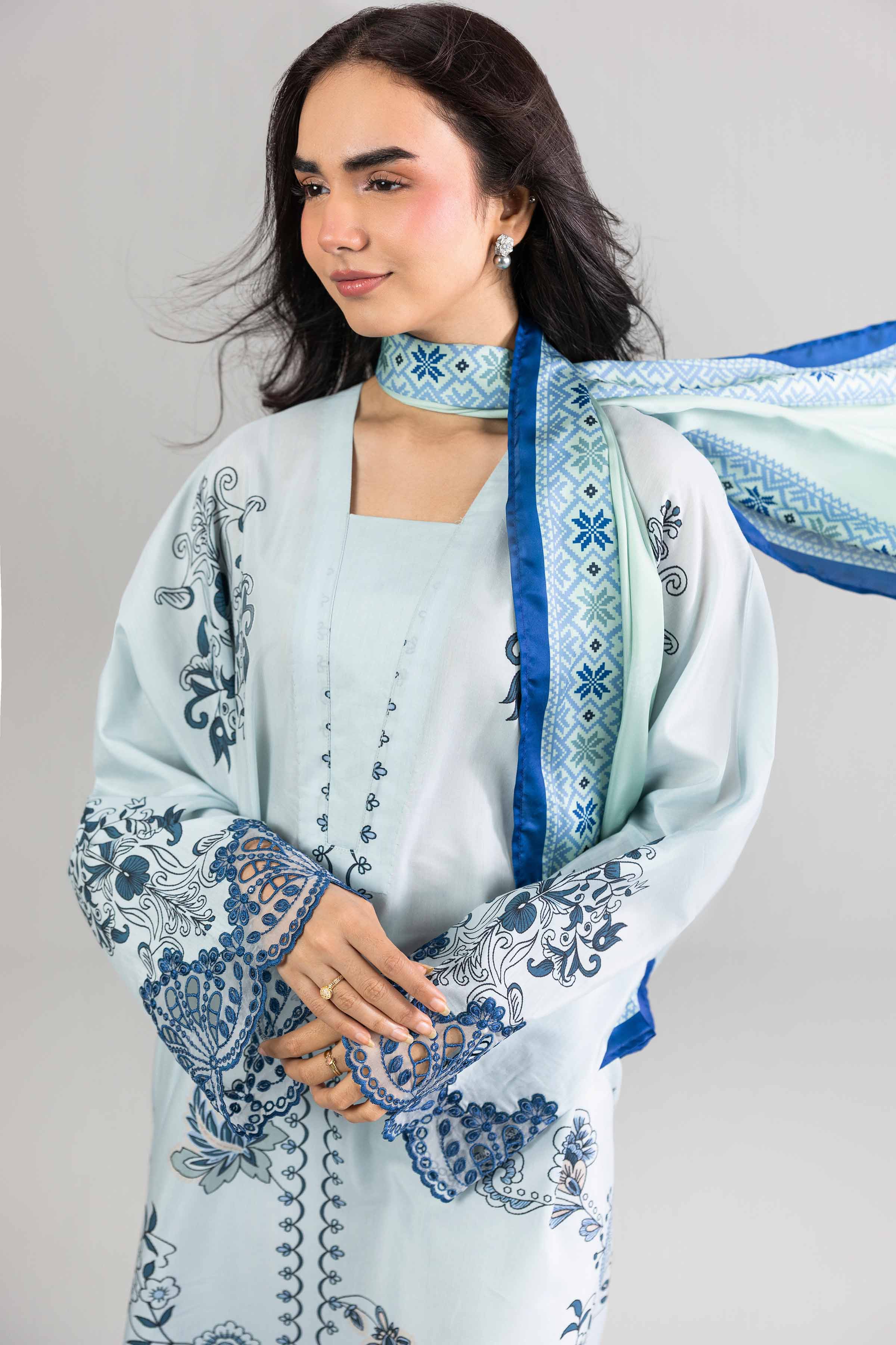 2 Piece - Printed Embroidered Shirt - FE26-68 - Image 4