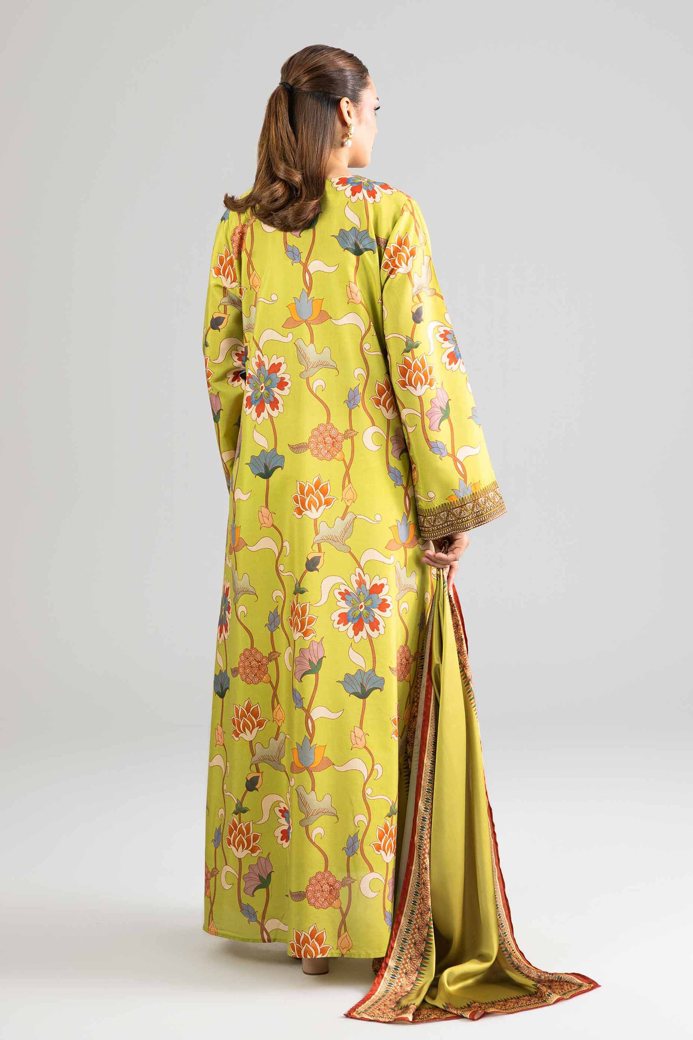 2 Piece - Printed Embroidered Dress - FE26-69 - Image 4
