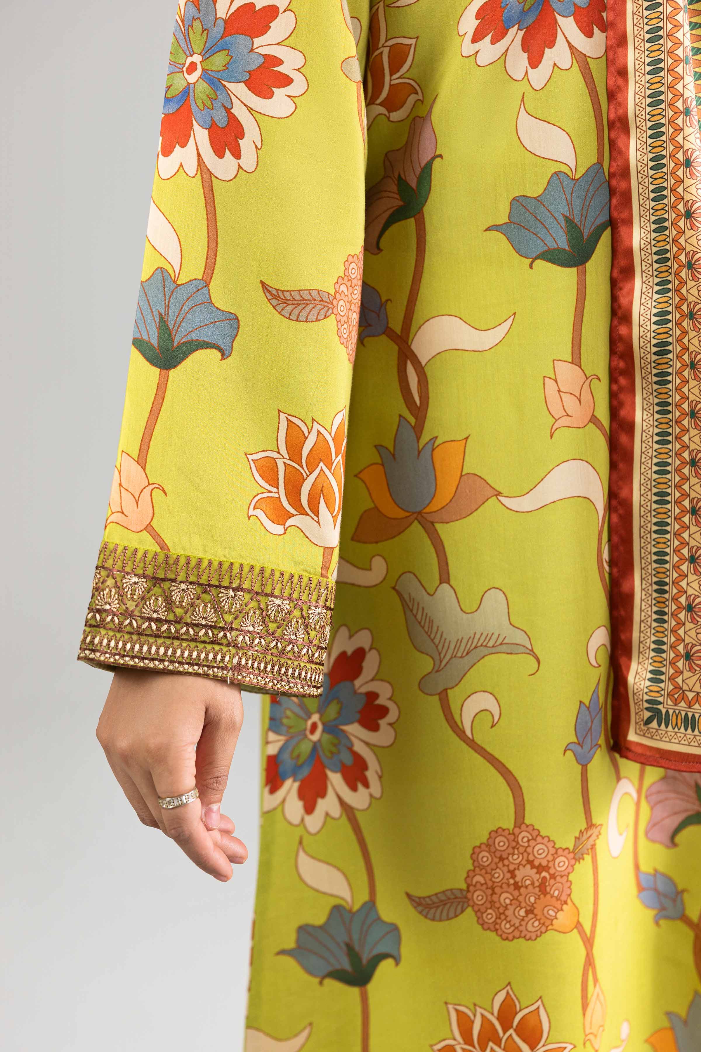 2 Piece - Printed Embroidered Dress - FE26-69 - Image 6