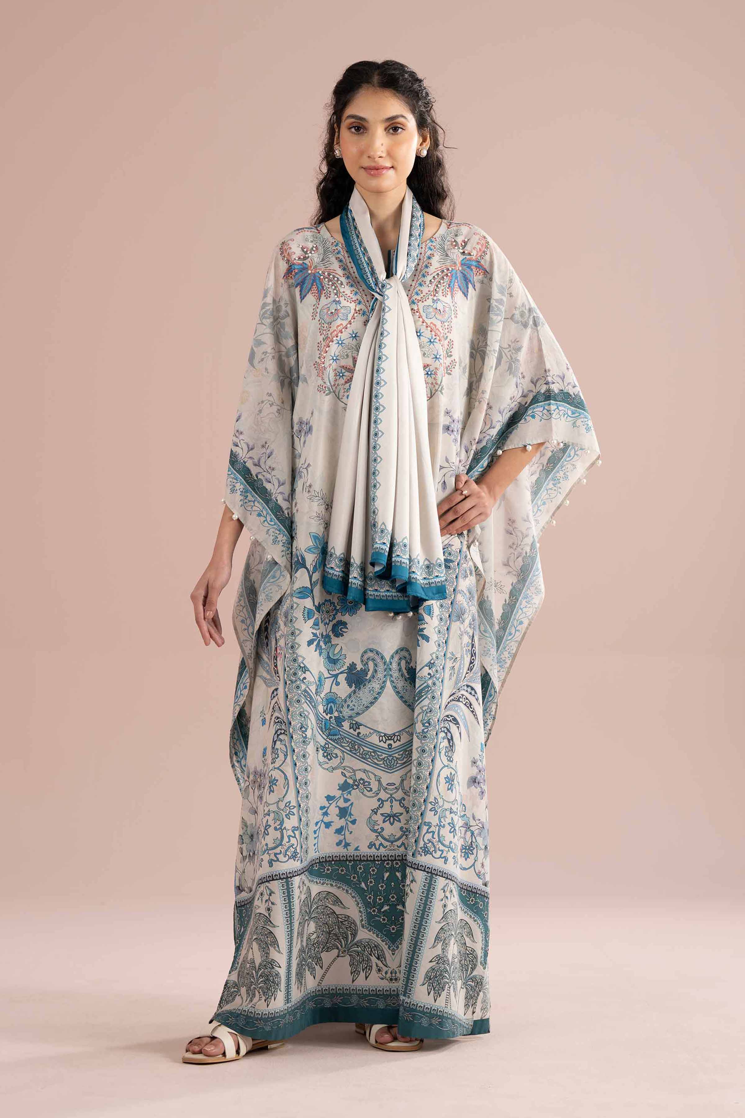 2 Piece - Printed Kaftan - FE26-70