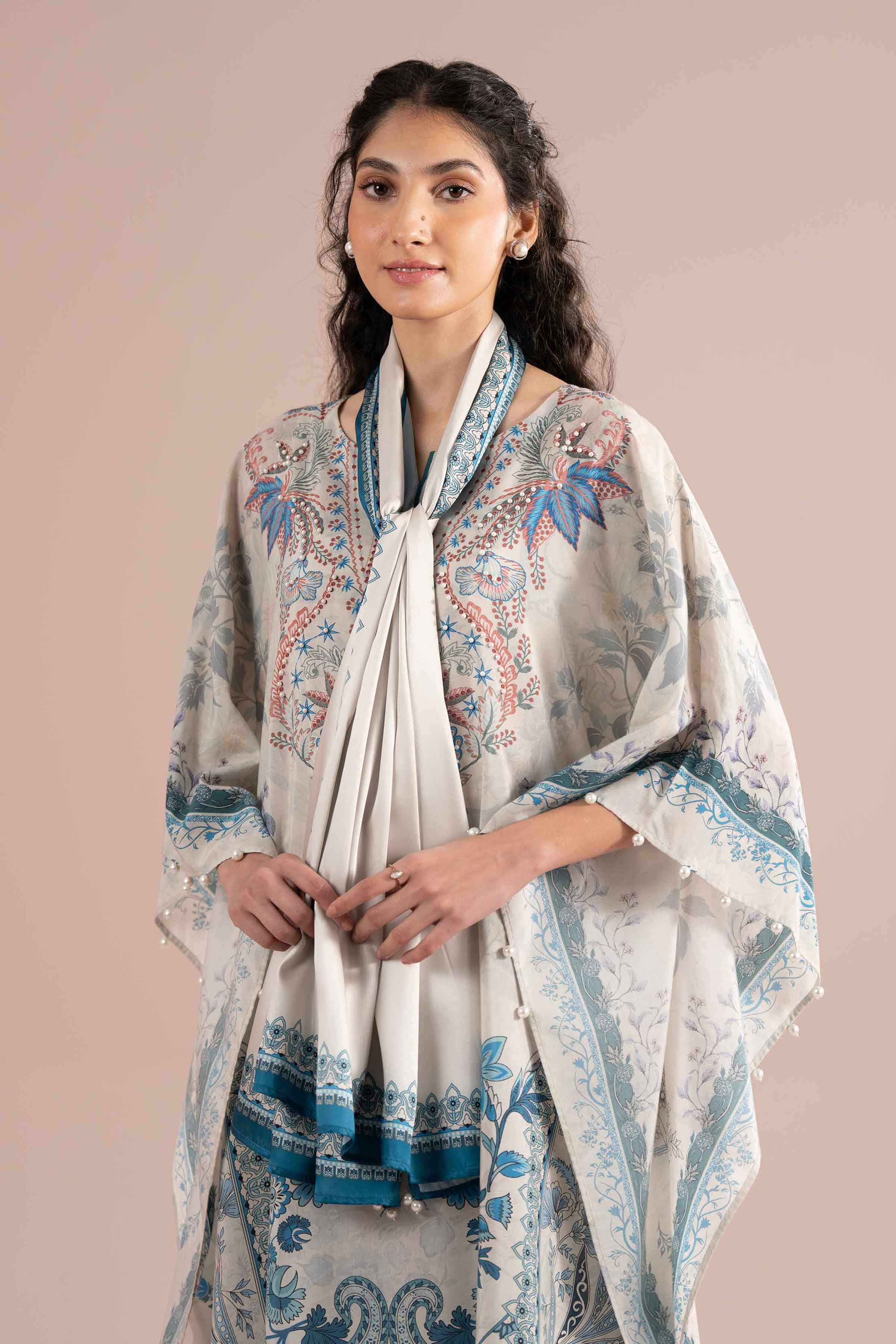 2 Piece - Printed Kaftan - FE26-70 - Image 2