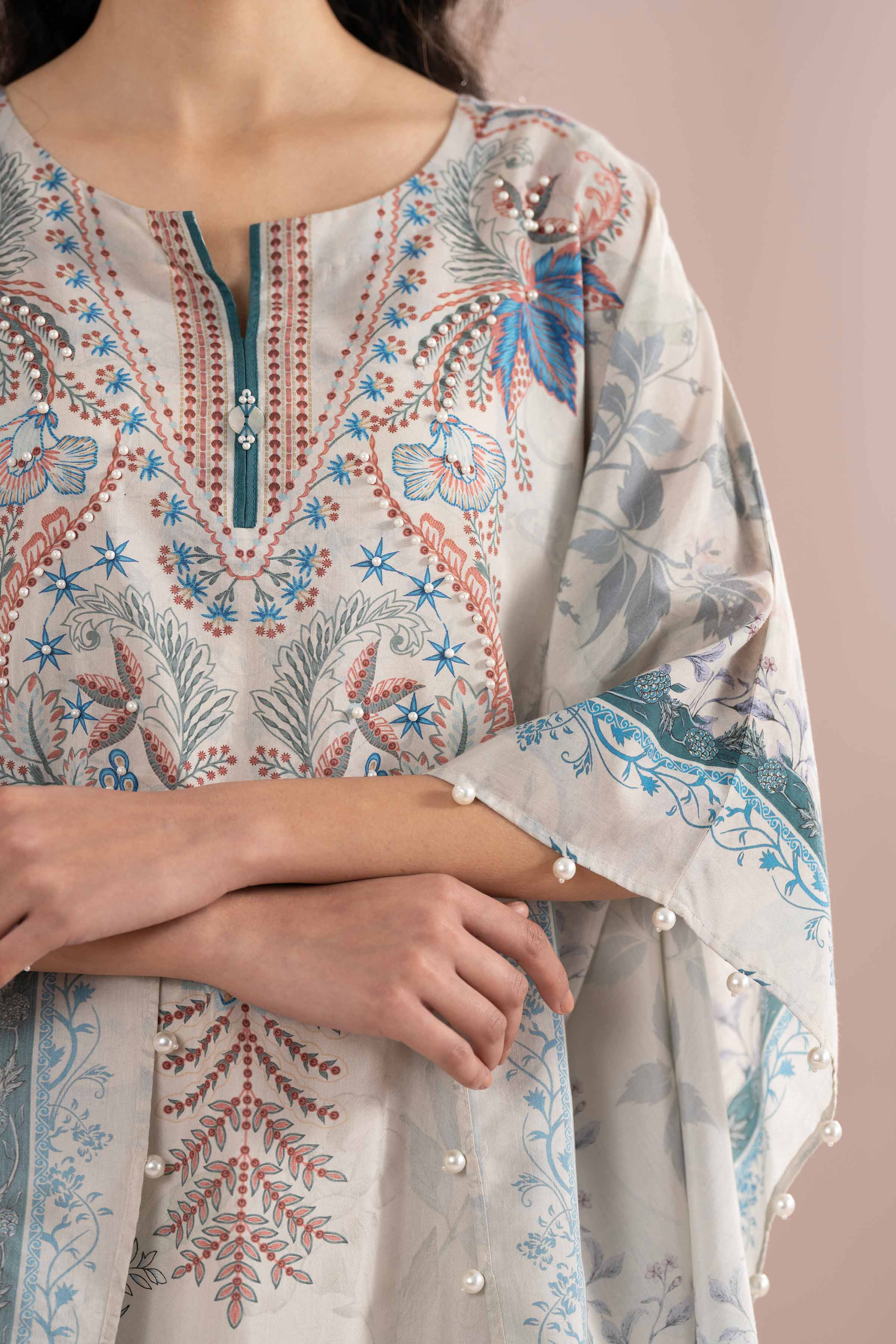 2 Piece - Printed Kaftan - FE26-70 - Image 9