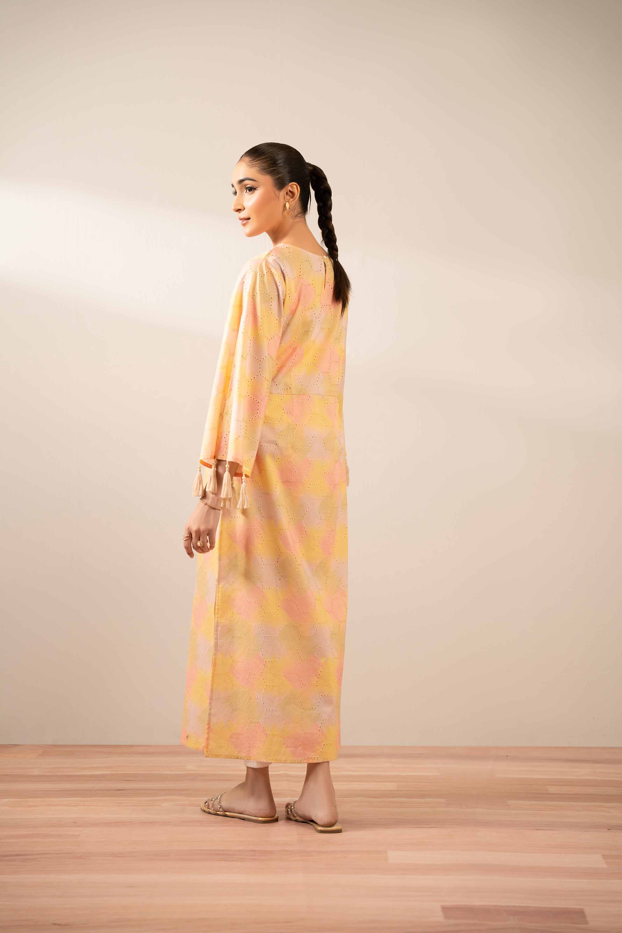 Printed Embroidered Dress - FS25-34 - Image 3
