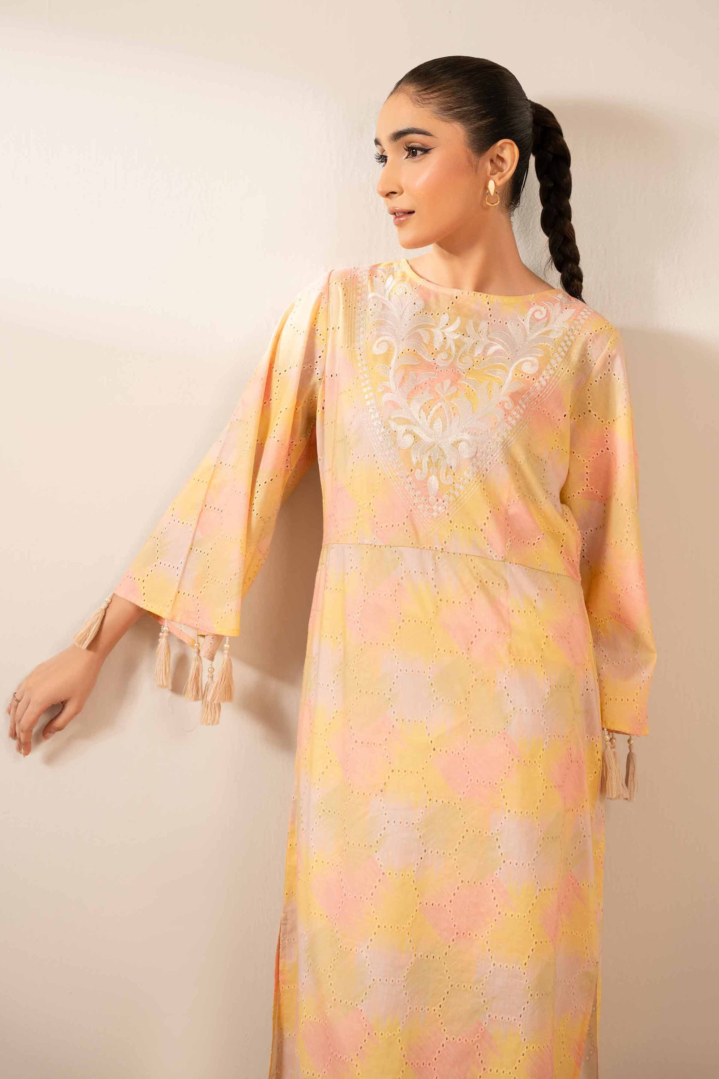 Printed Embroidered Dress - FS25-34 - Image 4