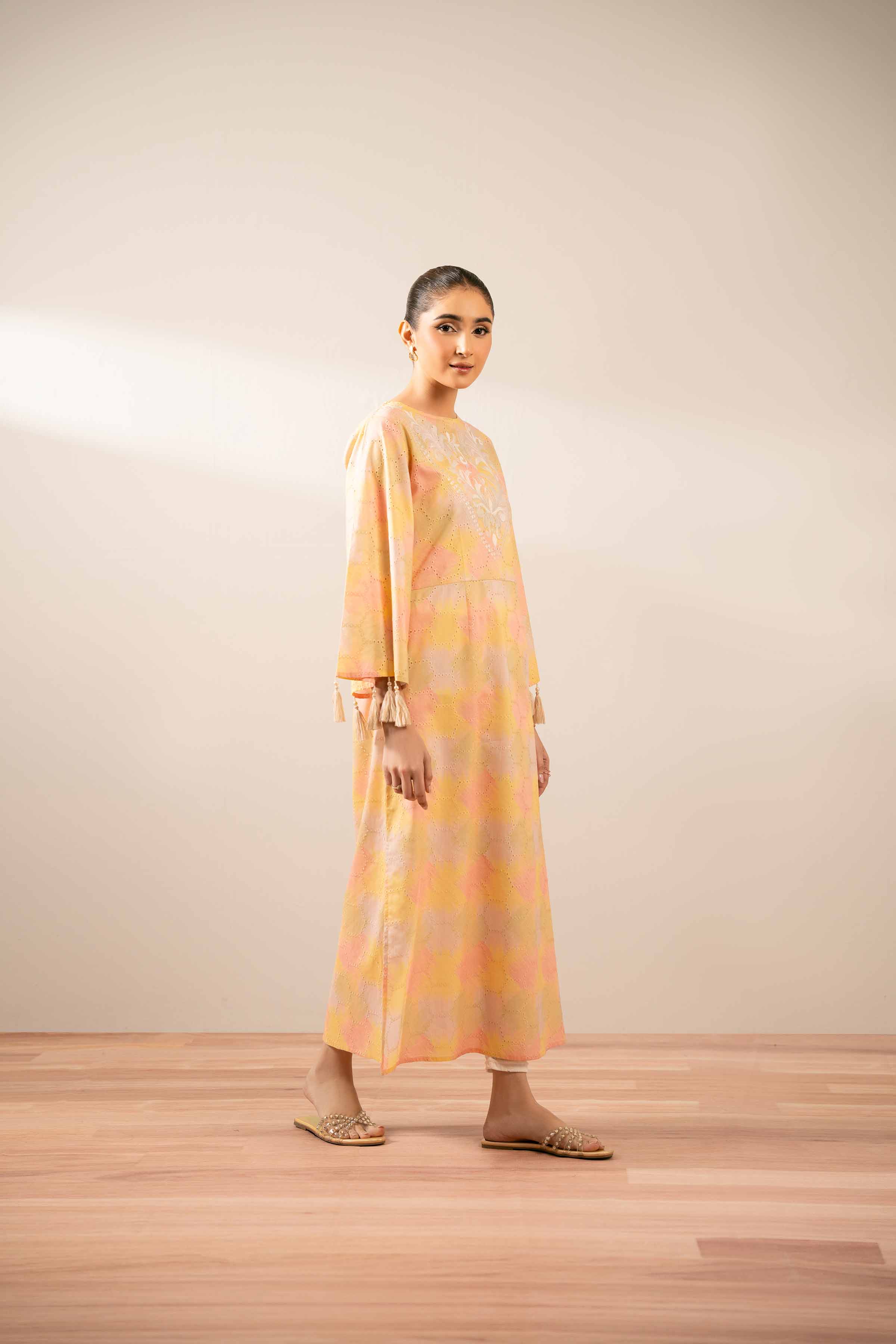 Printed Embroidered Dress - FS25-34 - Image 8