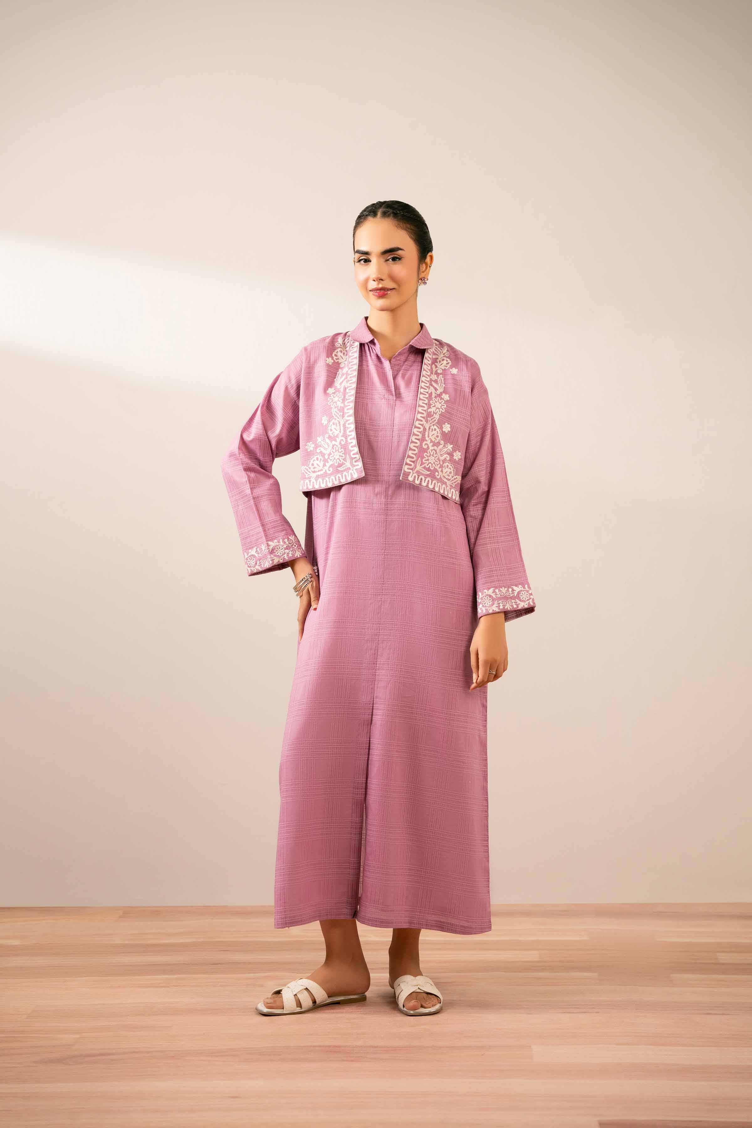 2 Piece - Embroidered Suit - FS25-37 - Image 5