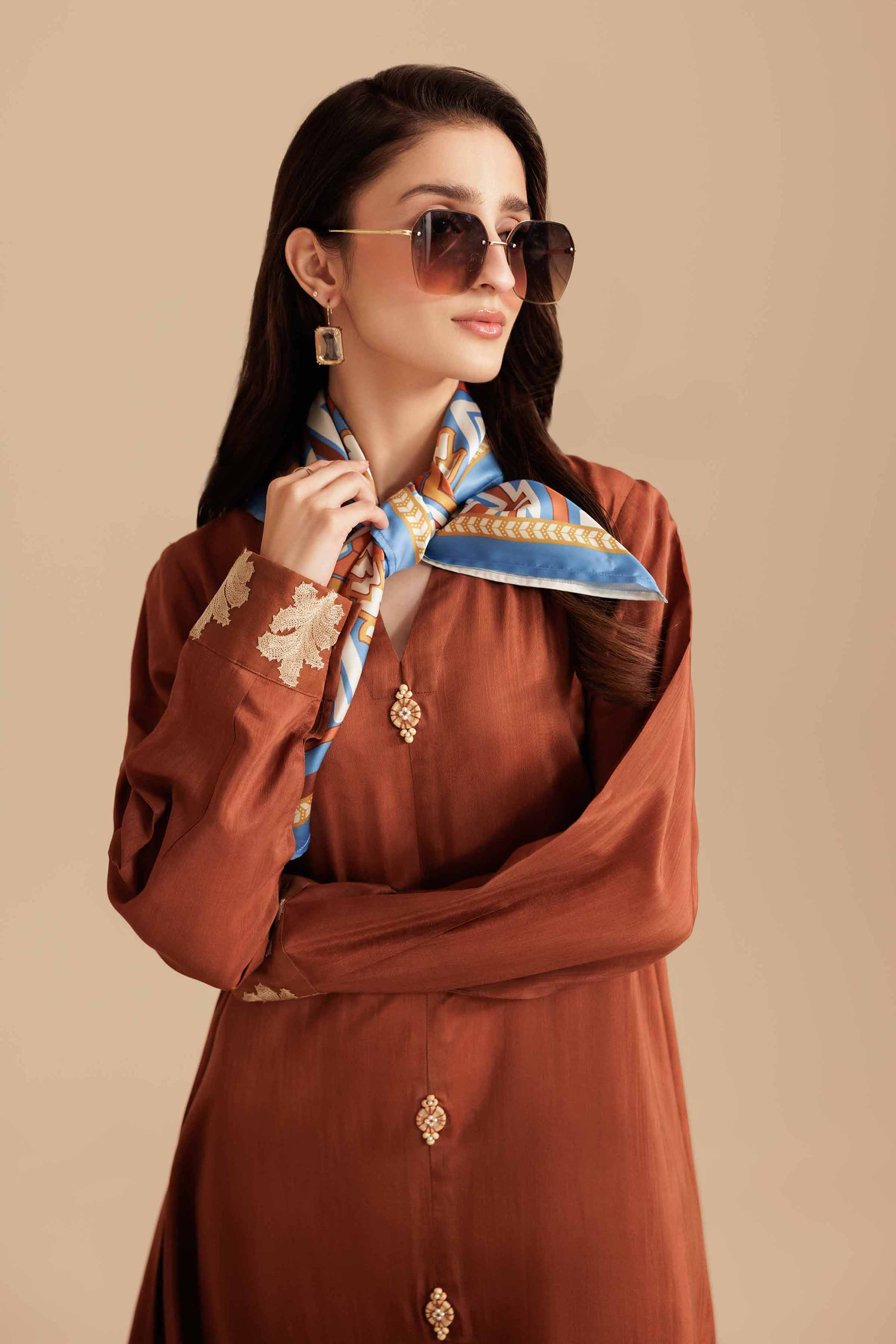 2 Piece - Printed Embroidered Dress - FS25-57 - Image 2