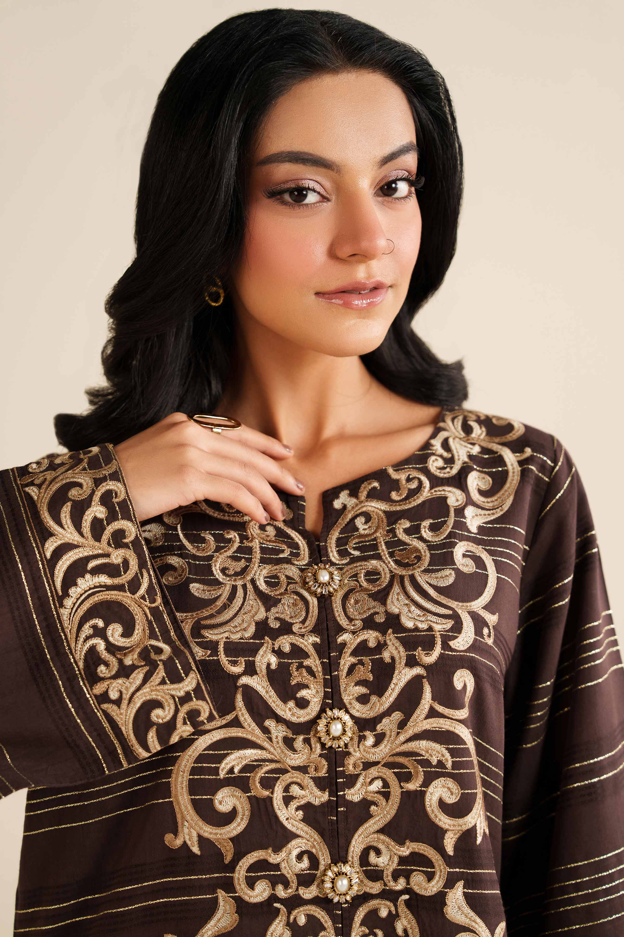 Embroidered Dress - FS25-68 - Image 6