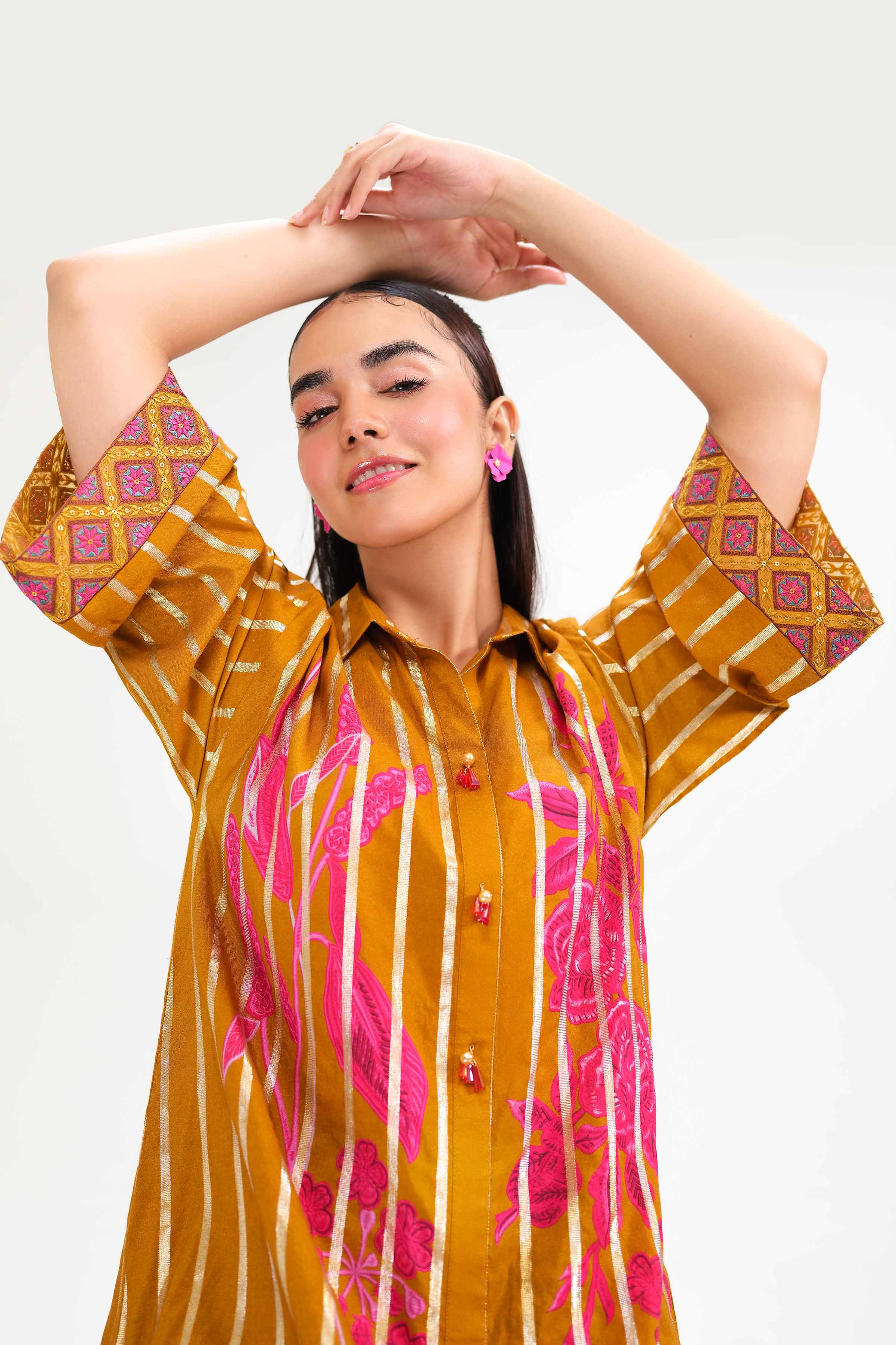 Printed Embroidered Dress - FW24-69 - Image 6