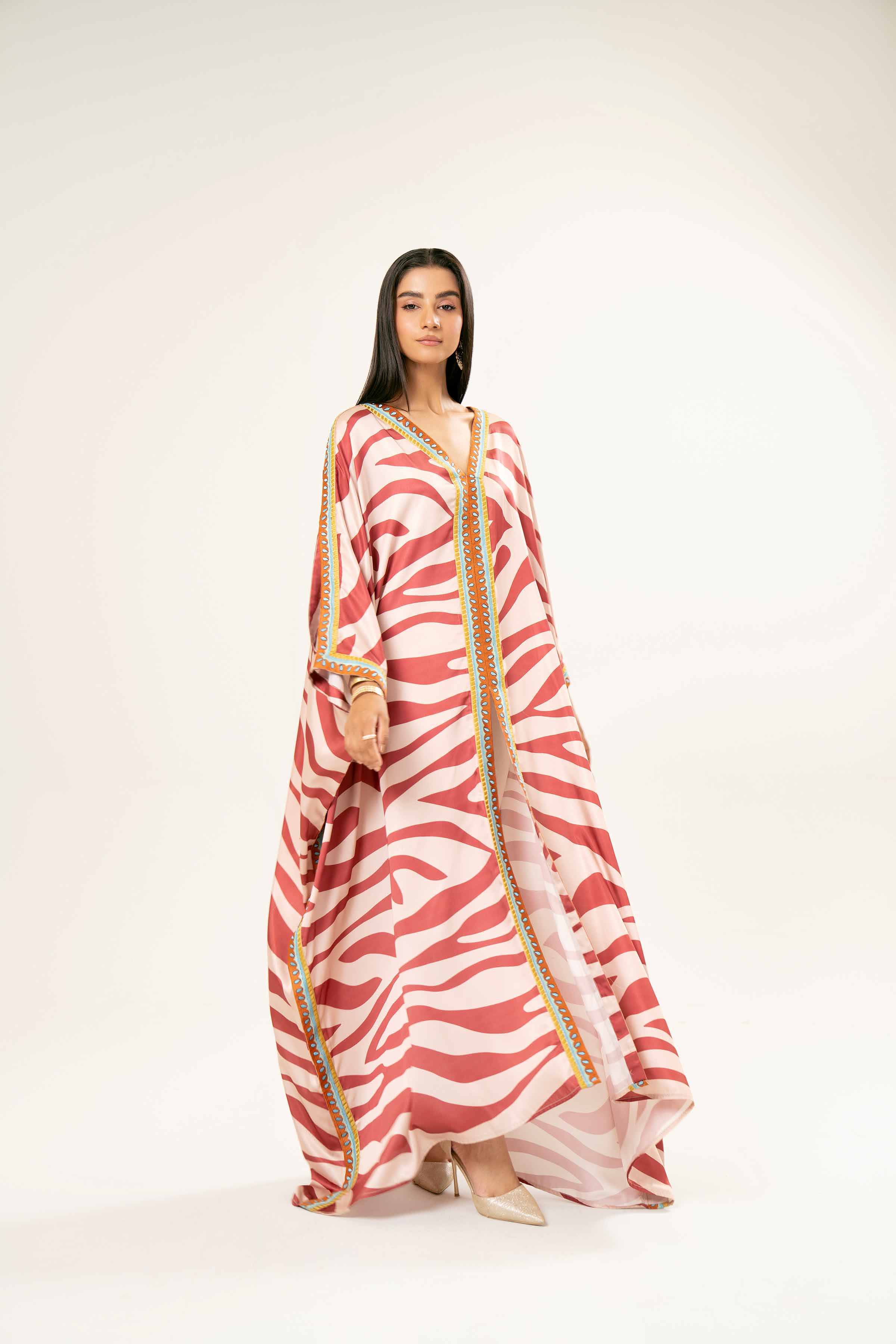 Printed Embroidered Kaftan - FW24-86 - Image 5