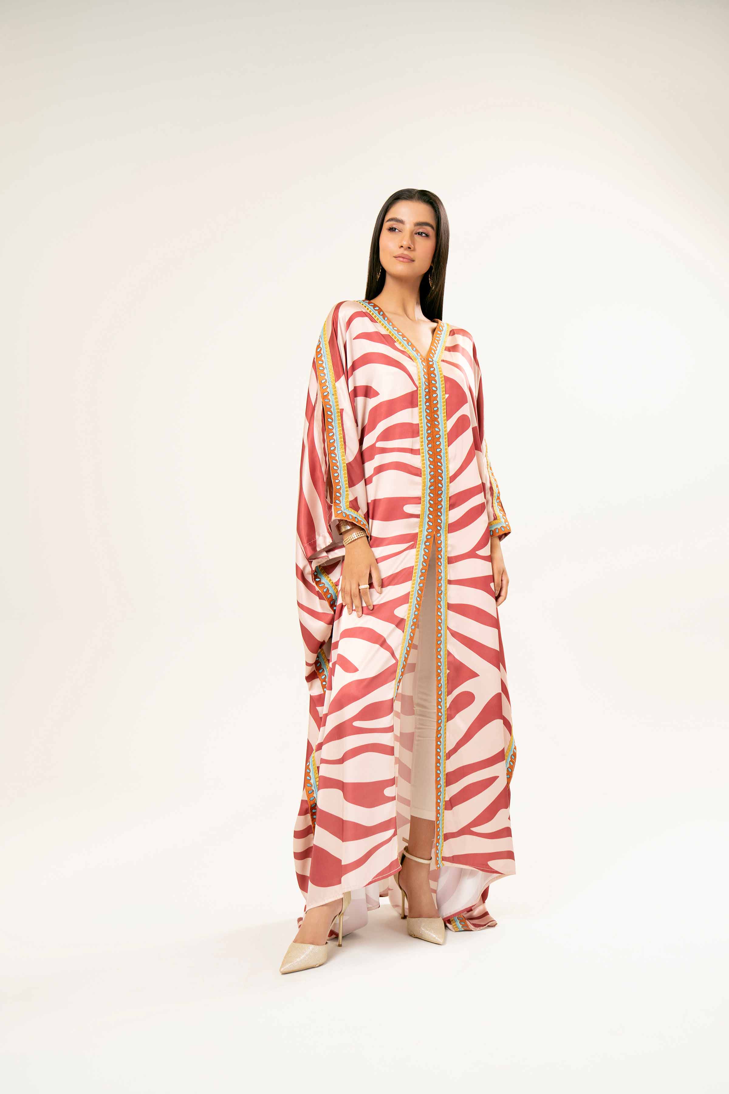 Printed Embroidered Kaftan - FW24-86 - Image 6