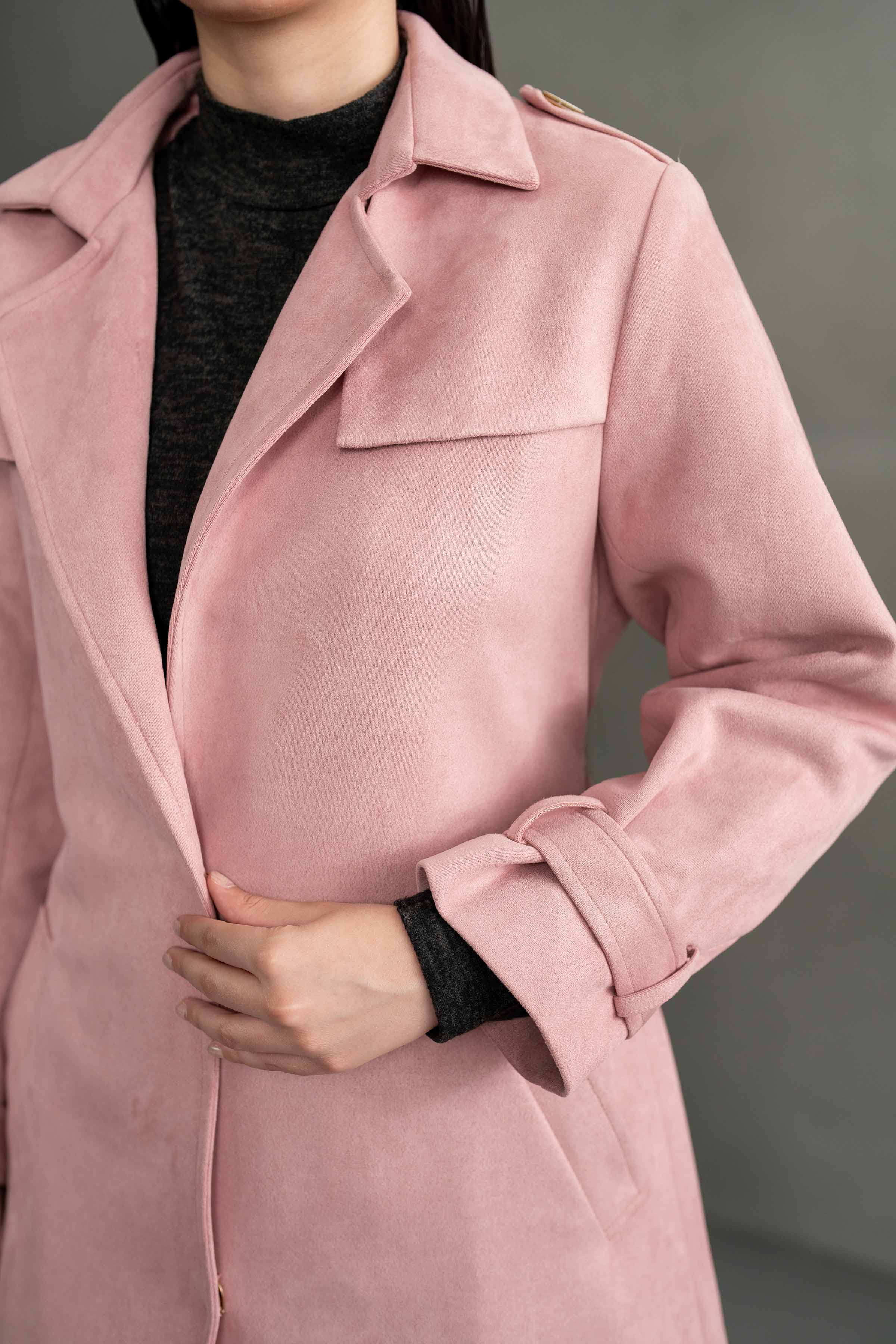 Pink Long Coat-435400105 - Image 5