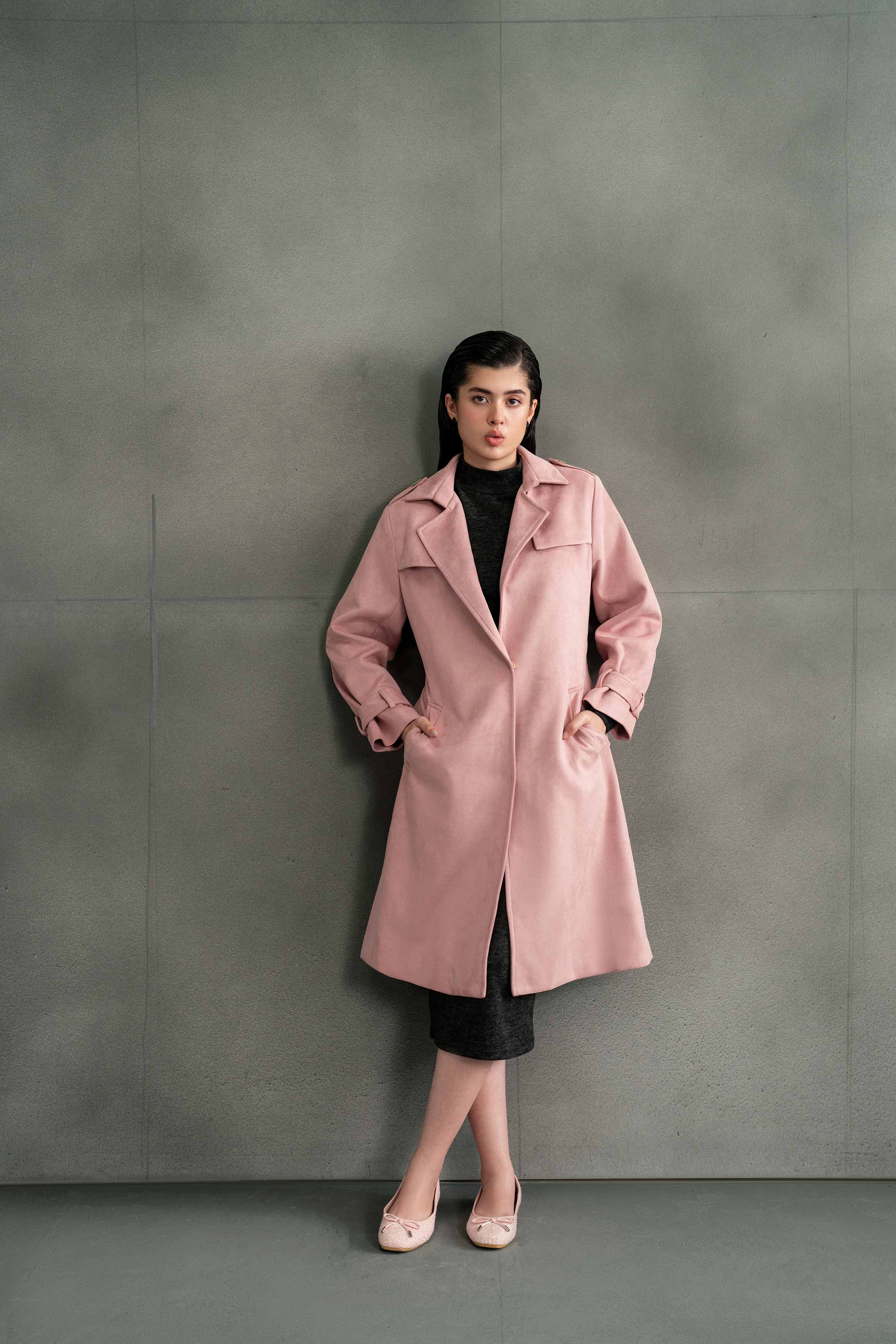 Pink Long Coat-435400105 - Image 6