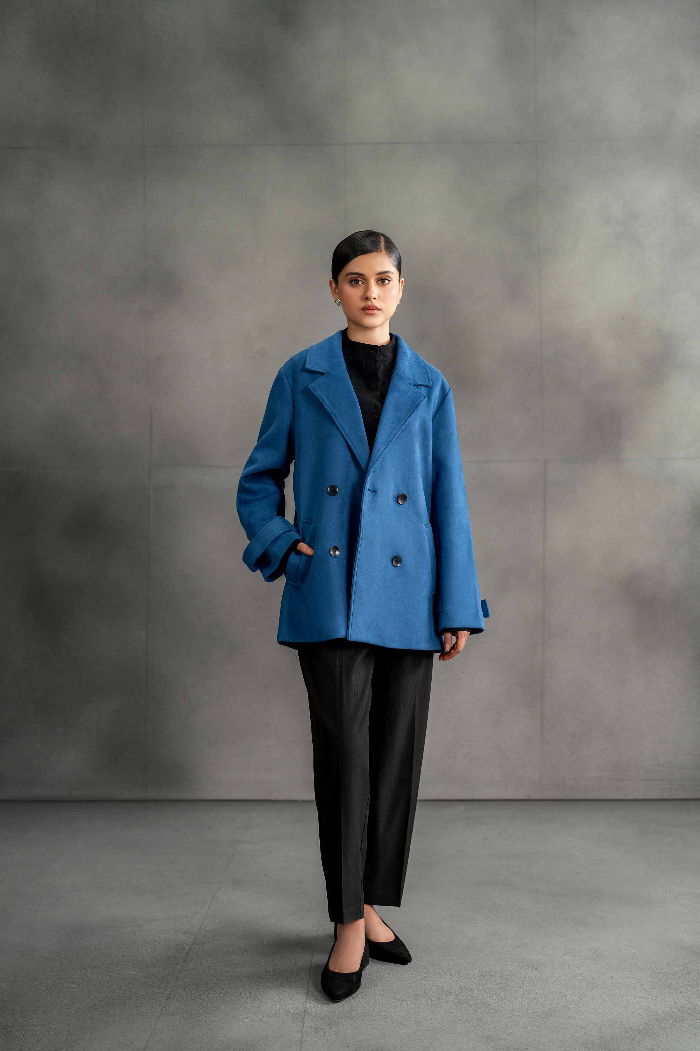Navy Long Coat-435390421 - Image 6