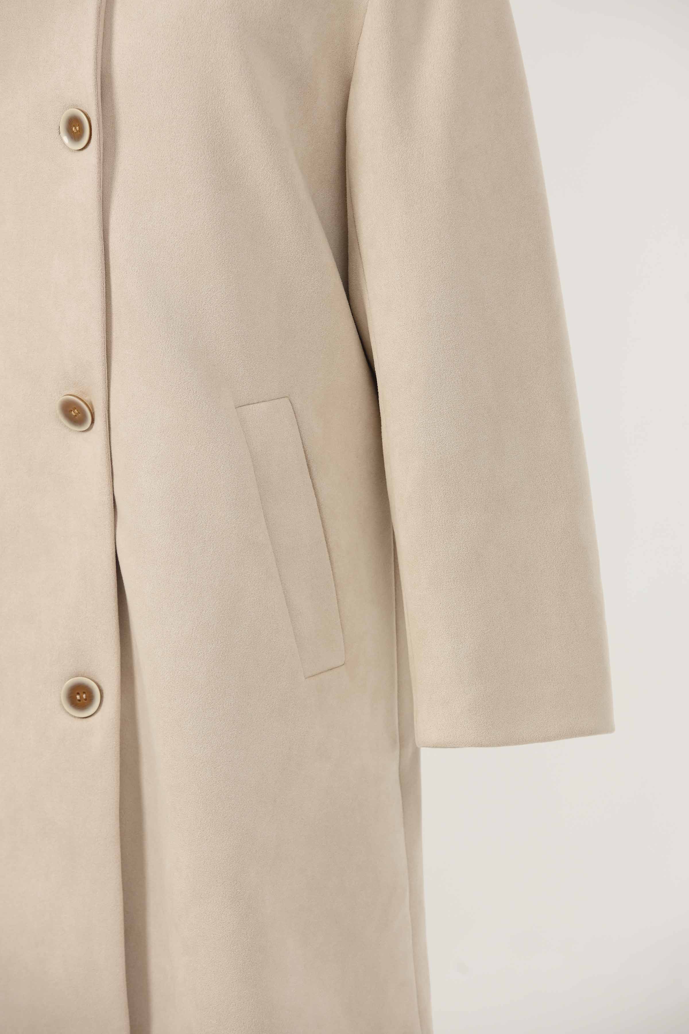 Beige Long Coat-435370418 - Image 6