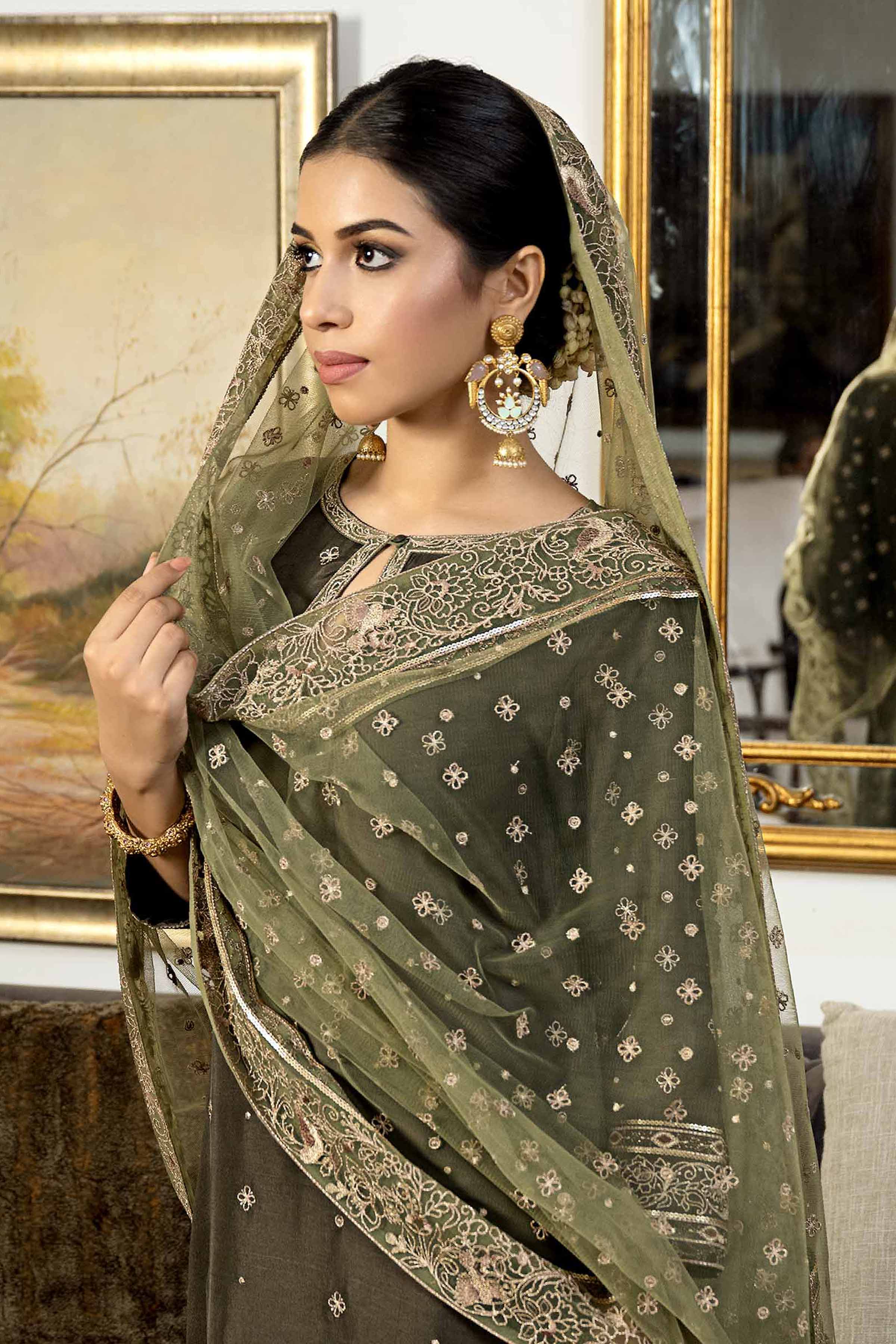 3 piece - Embroidered Suit - KB24-01 A - Image 4